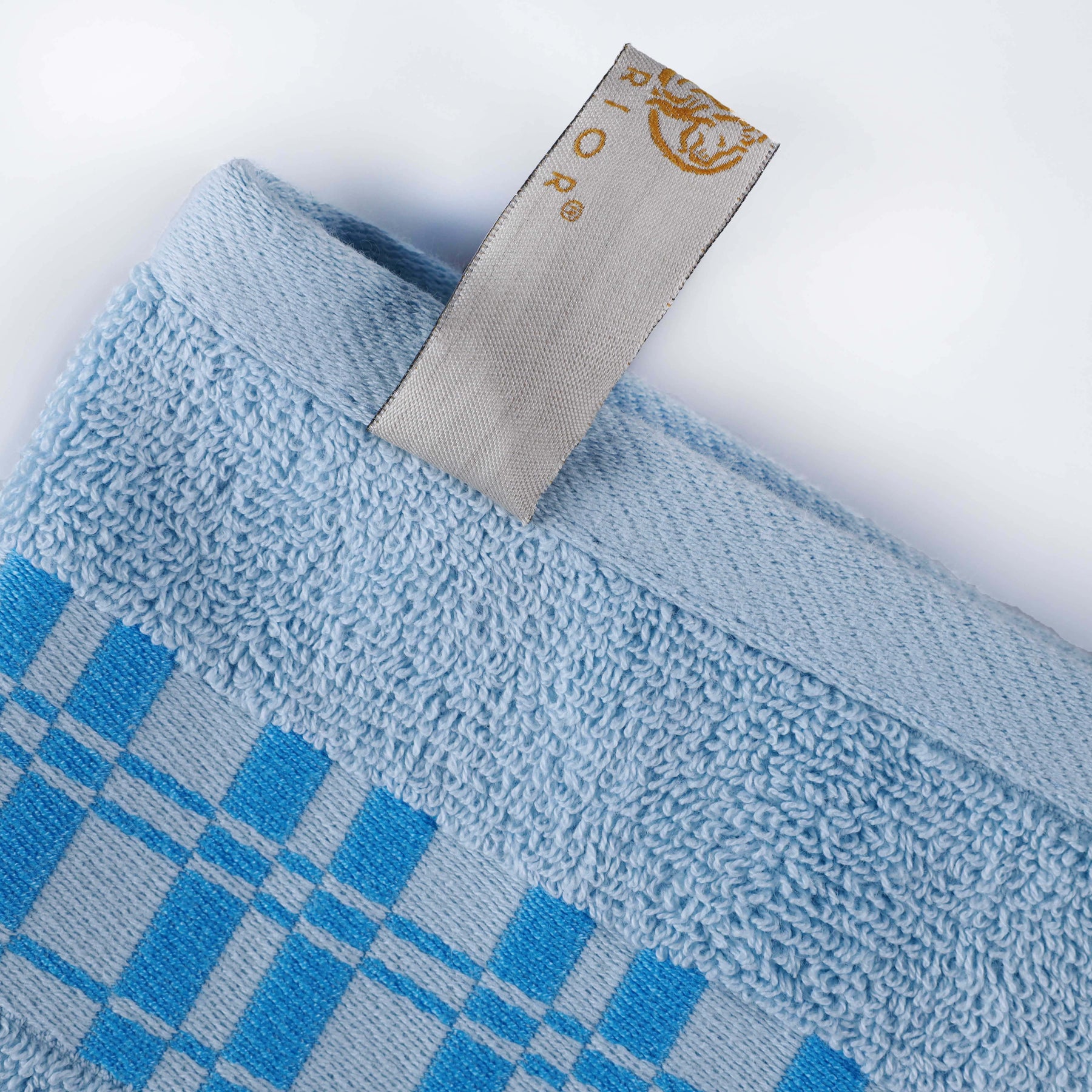 Larissa Cotton Geometric Border Bath Towel Set of 4