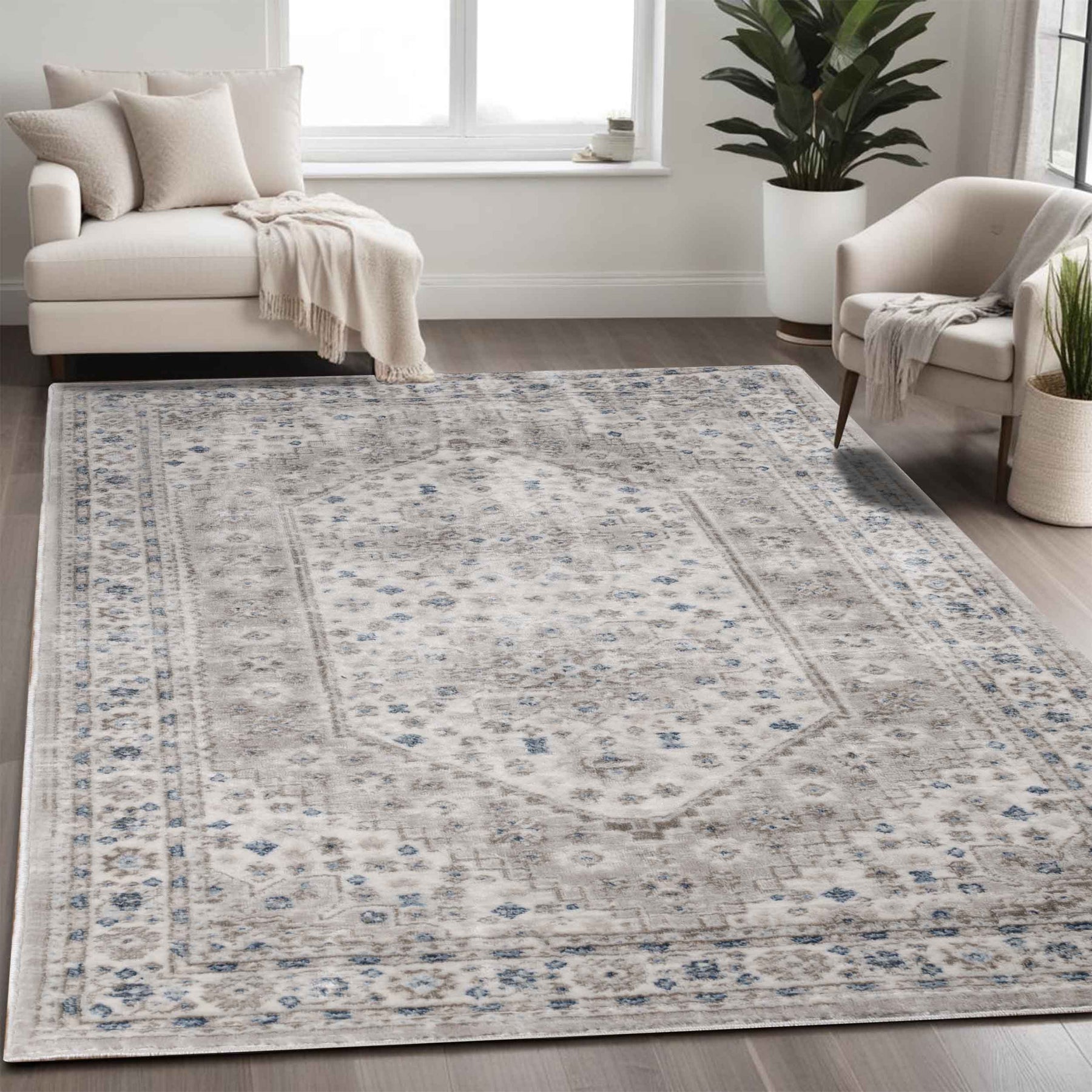 Layland Classic Vintage Medallion Indoor Area Rug or Runner