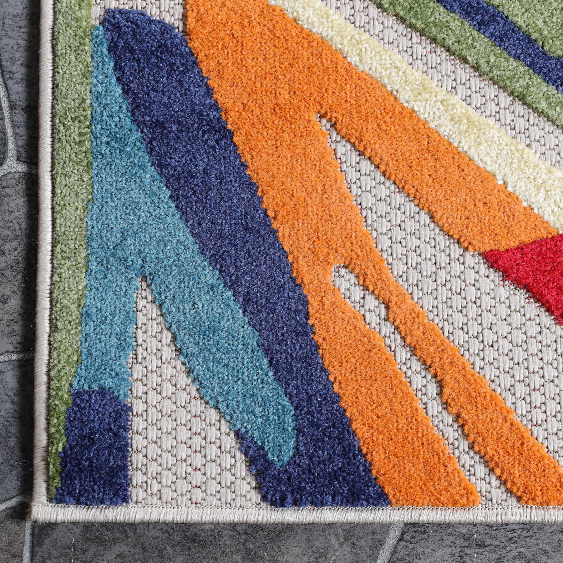 Leander Geometric Abstract Area Rug Modern Indoor Outdoor Rugs
