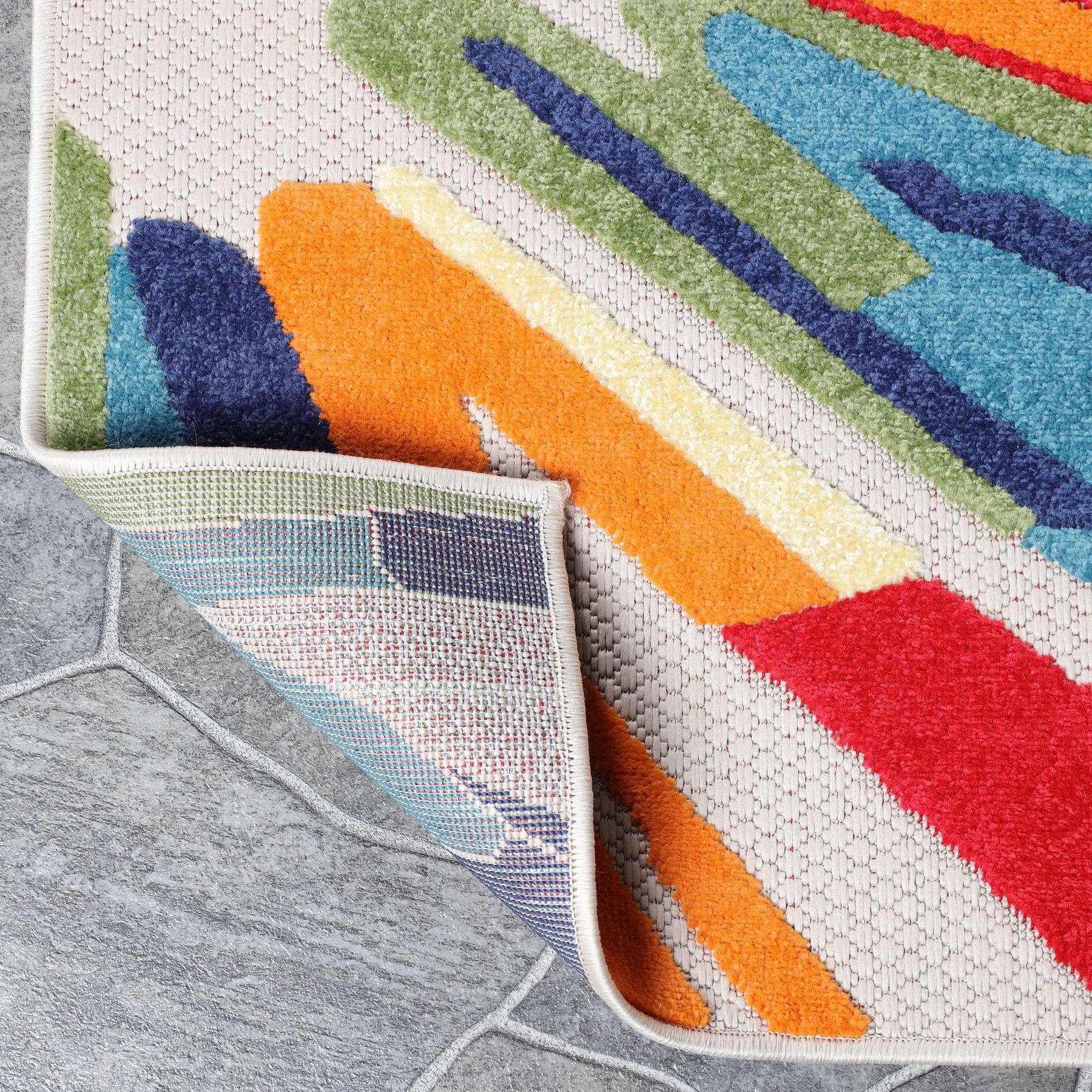 Leander Geometric Abstract Area Rug Modern Indoor Outdoor Rugs