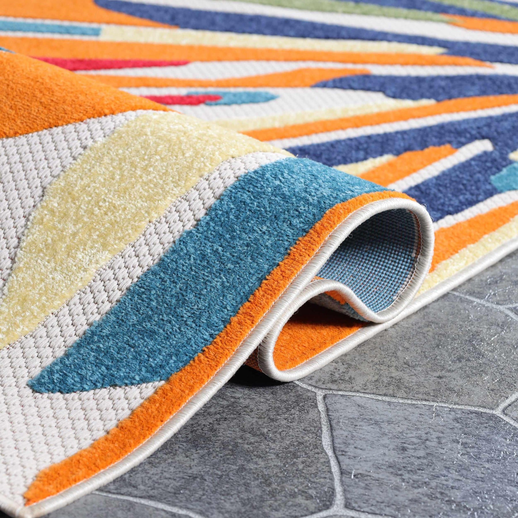 Leander Geometric Abstract Area Rug Modern Indoor Outdoor Rugs