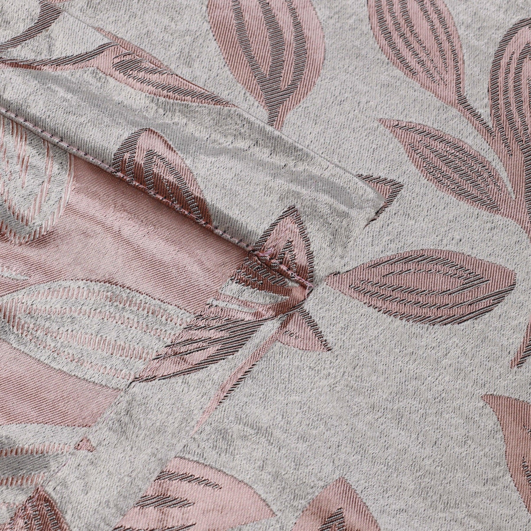 Leaves Machine Washable Room Darkening Blackout Curtains 8 Pieces