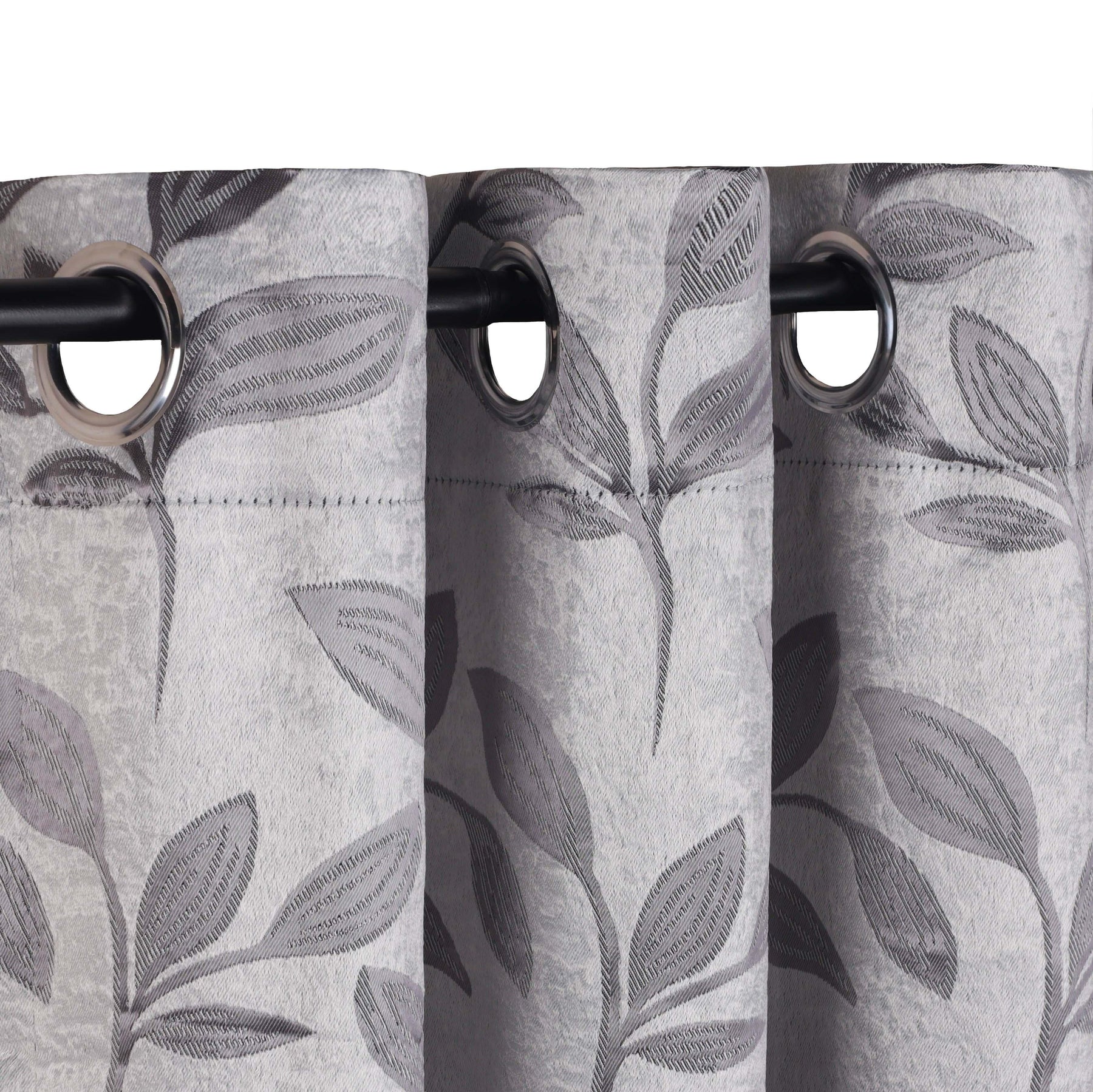 Leaves Machine Washable Room Darkening Blackout Curtains 8 Pieces