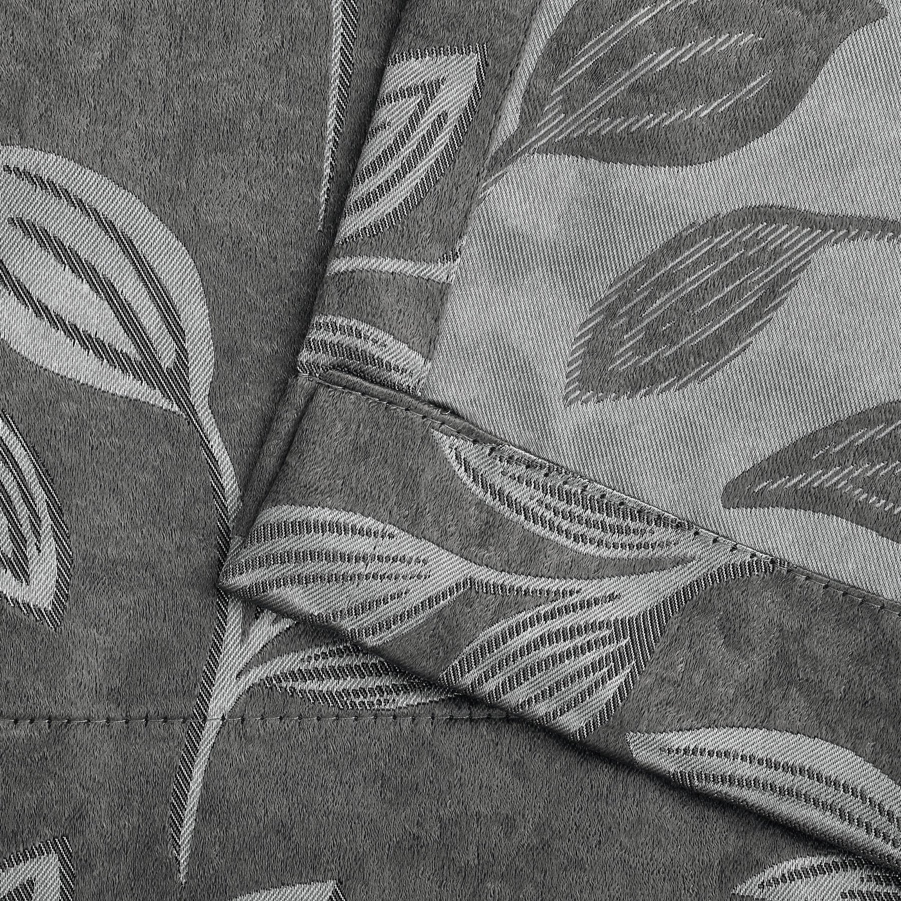 Leaves Machine Washable Room Darkening Blackout Curtains, Set of 2