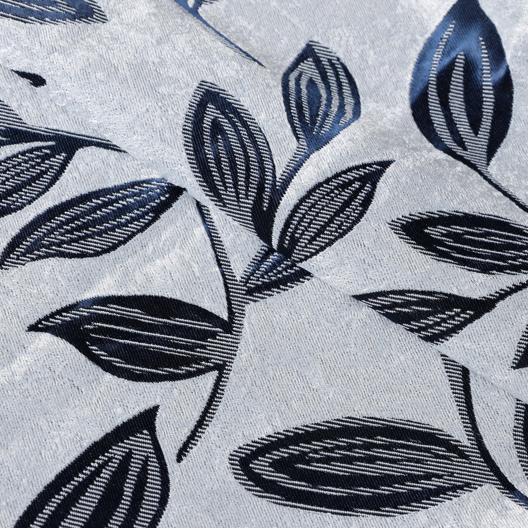 Leaves Machine Washable Room Darkening Blackout Curtains, Set of 2