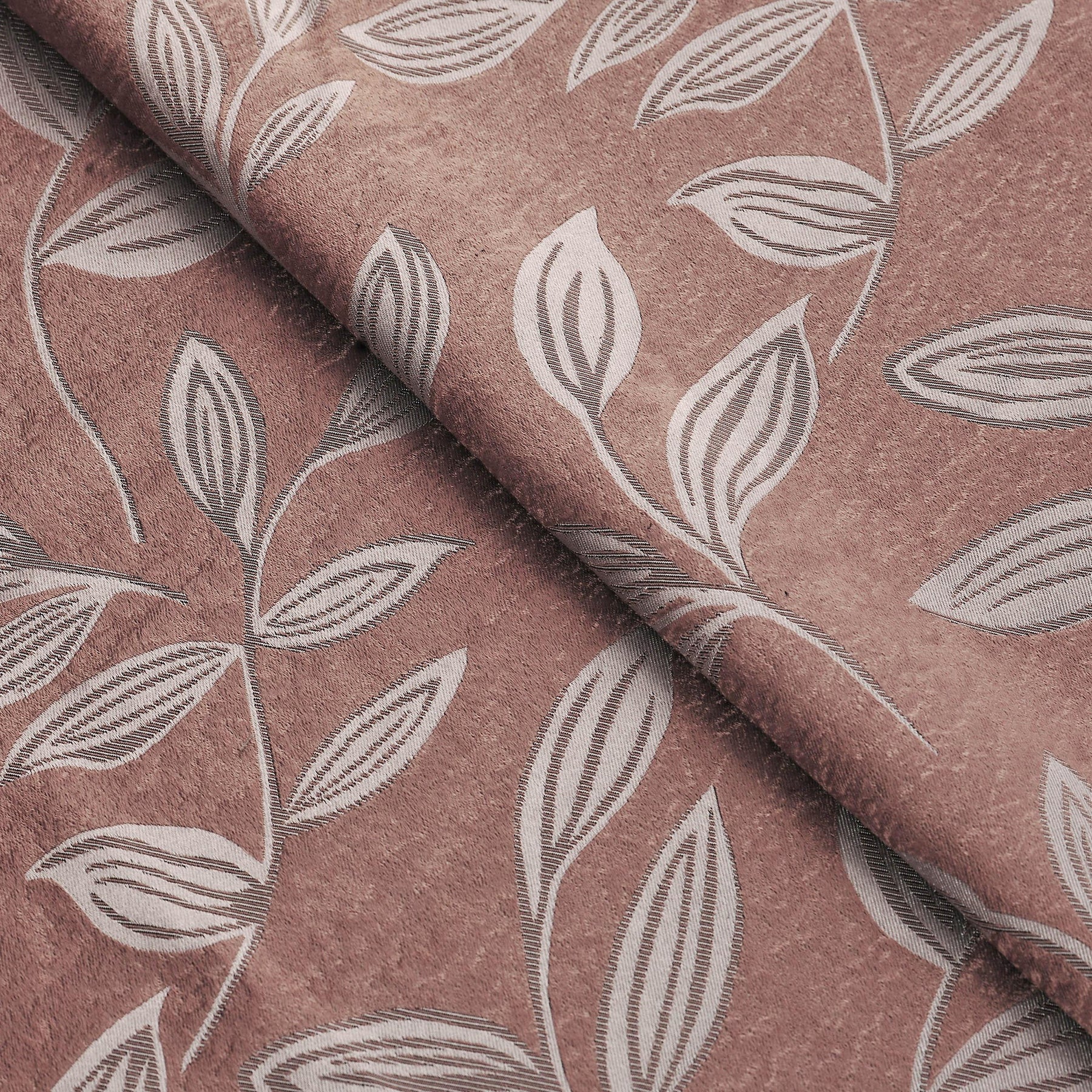 Leaves Machine Washable Room Darkening Blackout Curtains, Set of 2
