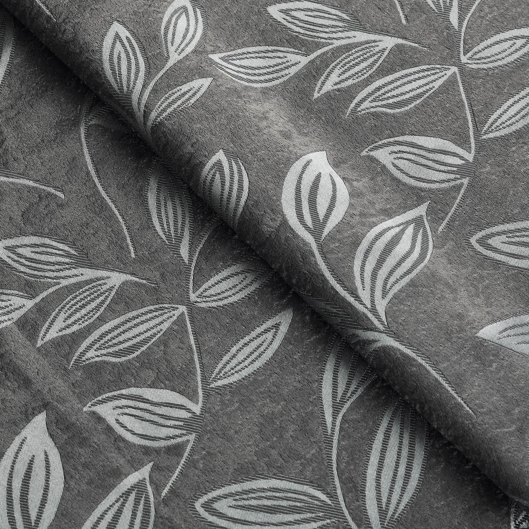 Leaves Machine Washable Room Darkening Blackout Curtains, Set of 2