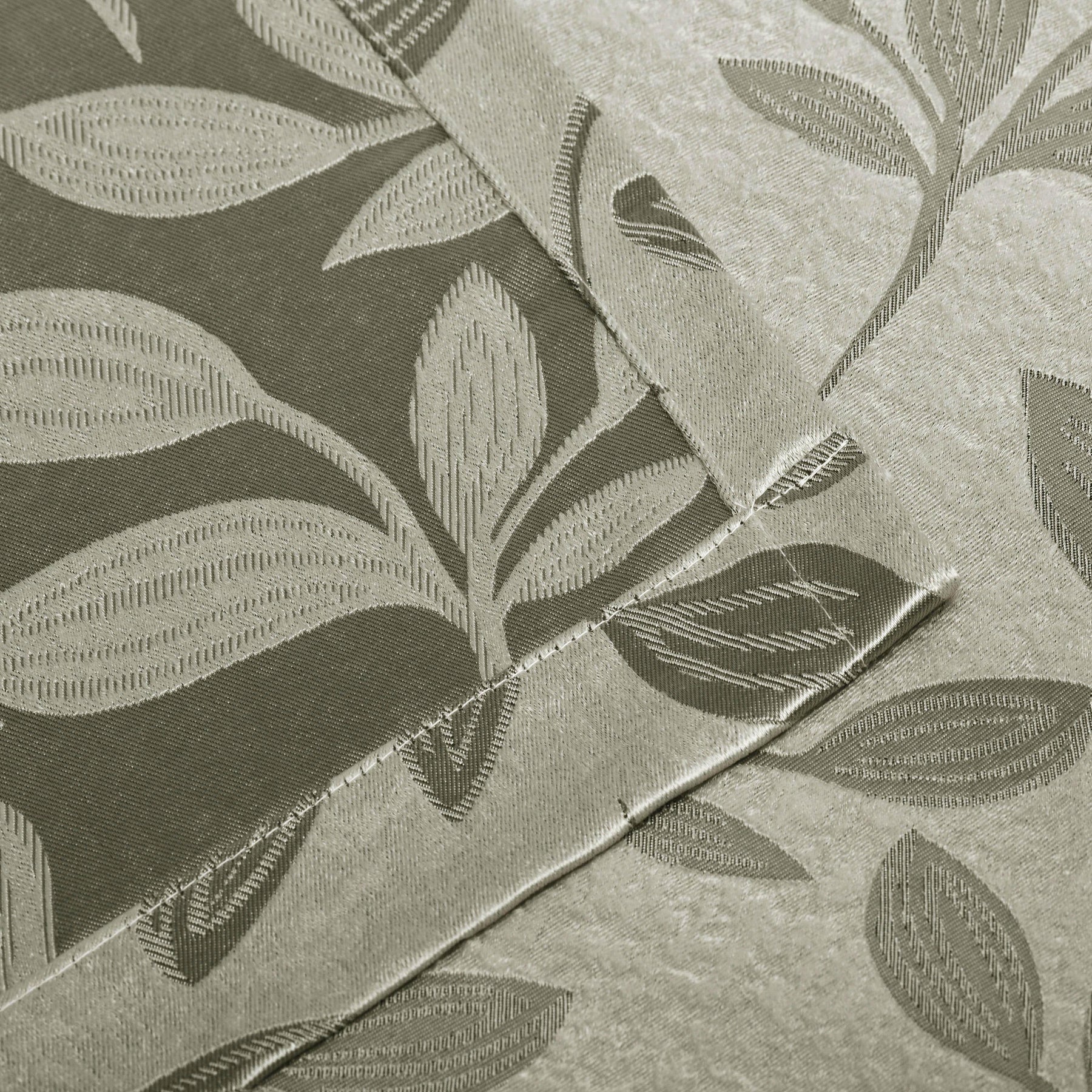 Leaves Machine Washable Room Darkening Blackout Curtains, Set of 2