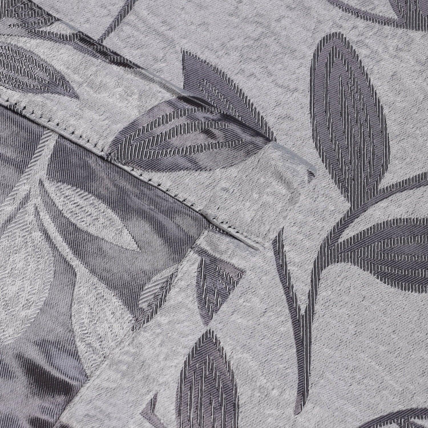 Leaves Machine Washable Room Darkening Blackout Curtains, Set of 2