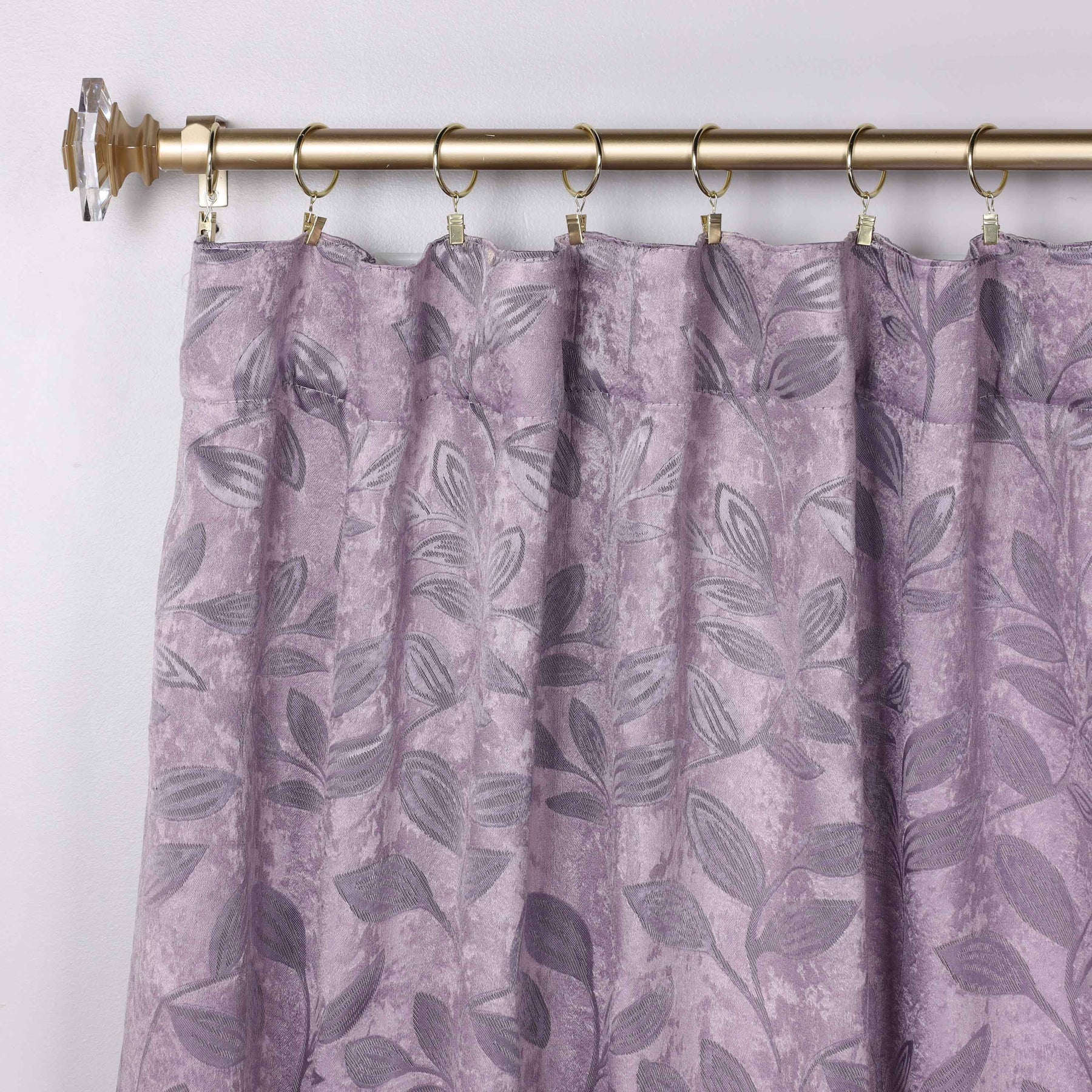Leaves Room Darkening Back Tabs Blackout Curtain Panels, Set of 2