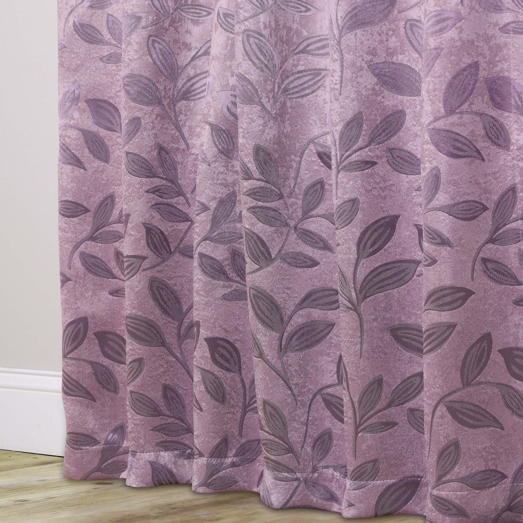 Leaves Room Darkening Washable Blackout Curtain Panels, Set of 2