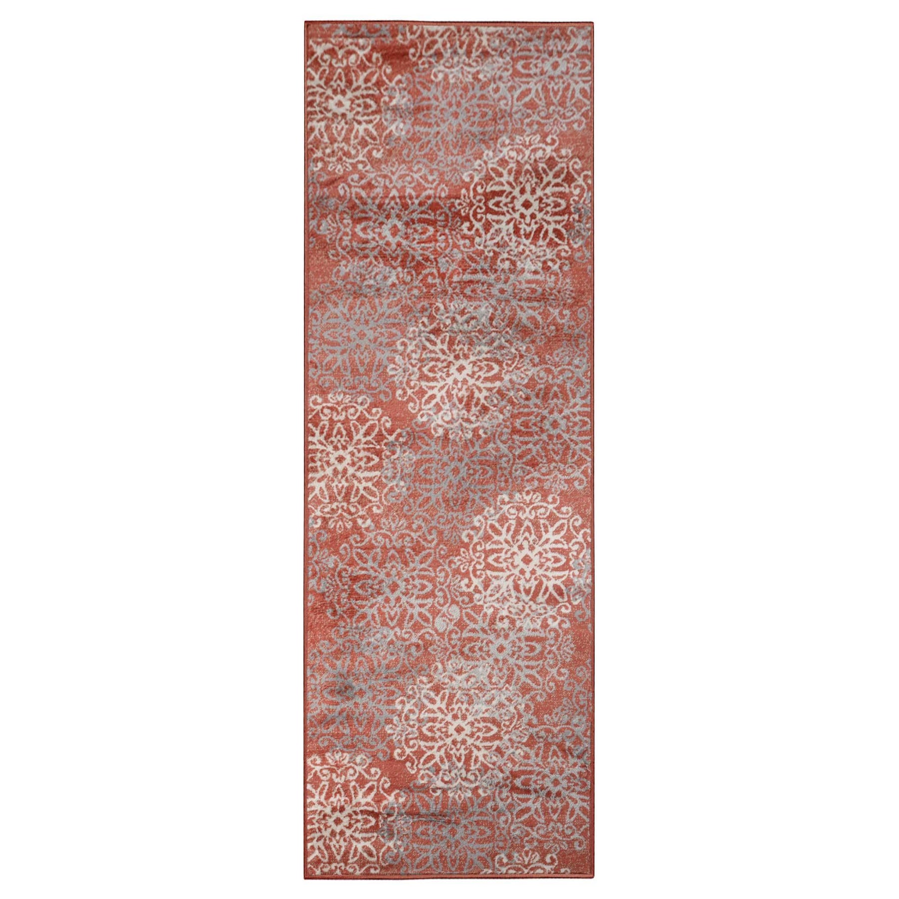 Leigh Traditional Floral Scroll Indoor Area Rug or Runner Rug Or Door Mat