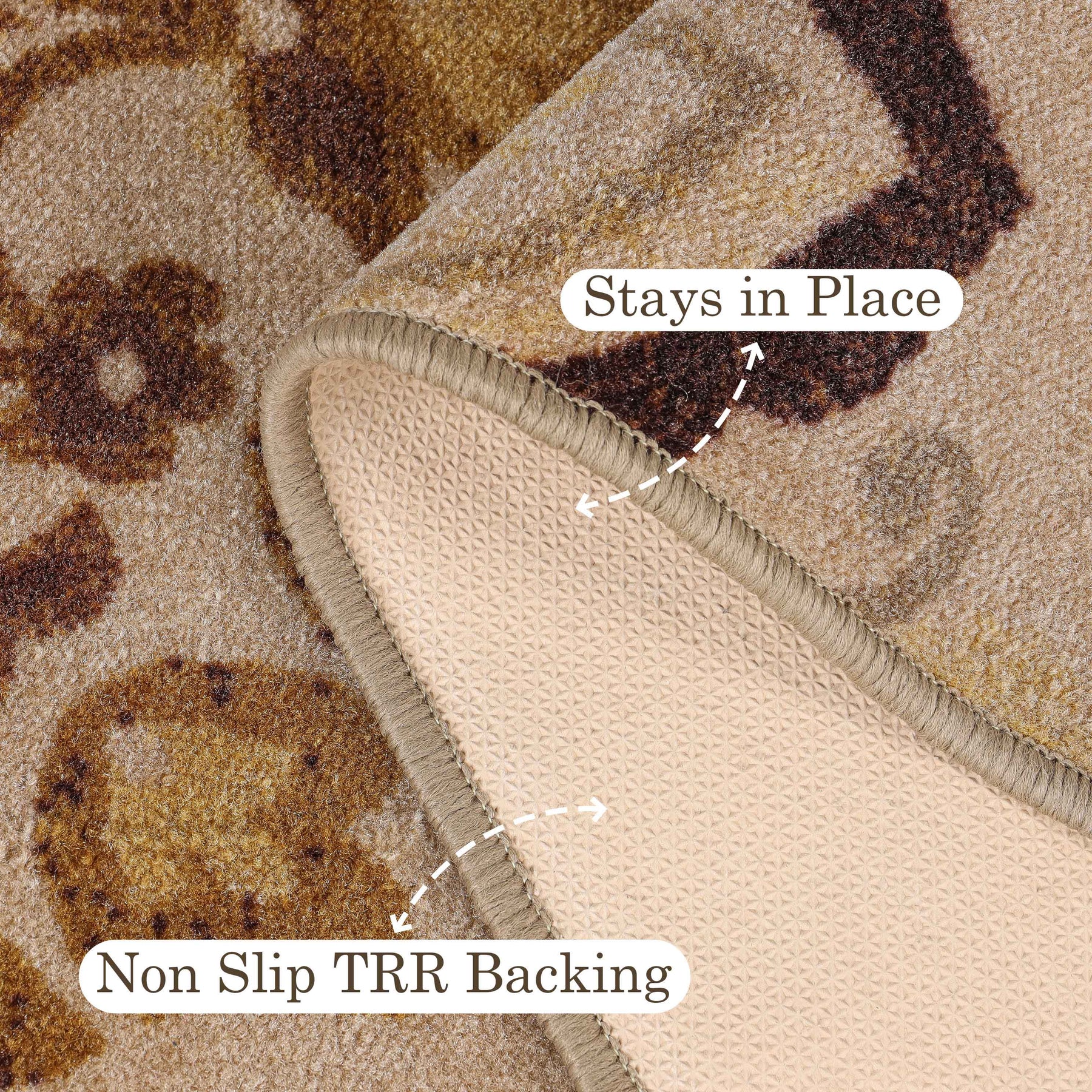 Liena Floral Medallion Non-Slip Washable Area Rug or Runner