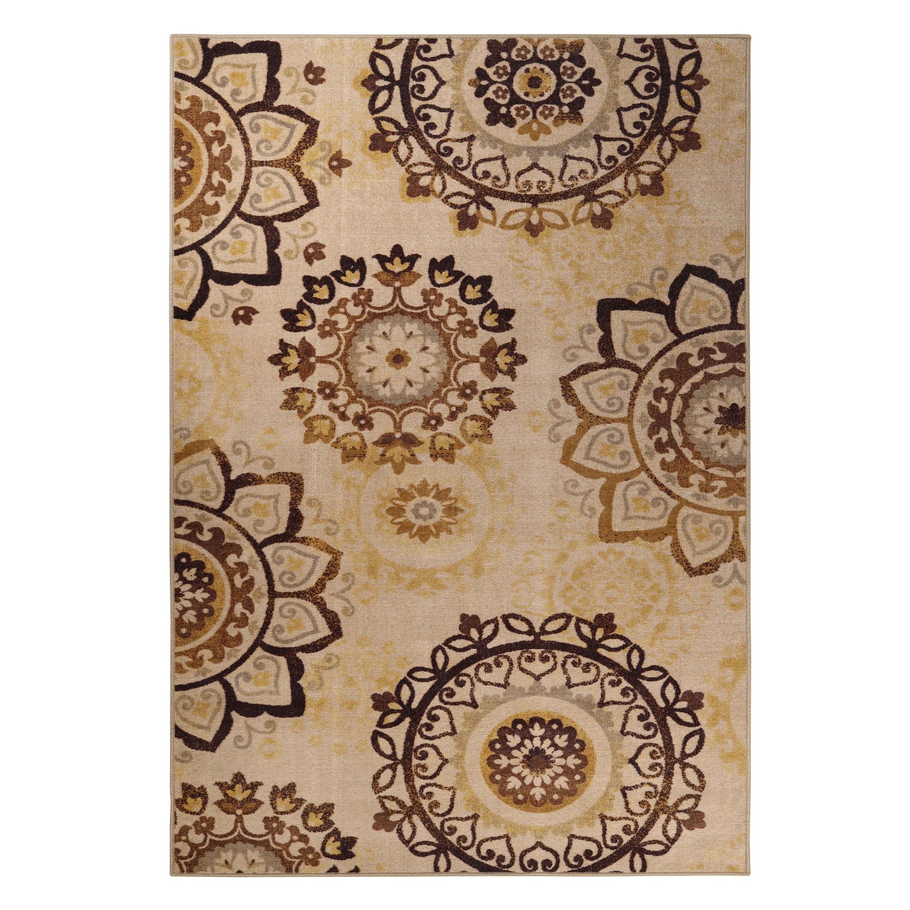 Liena Floral Medallion Non-Slip Washable Area Rug or Runner