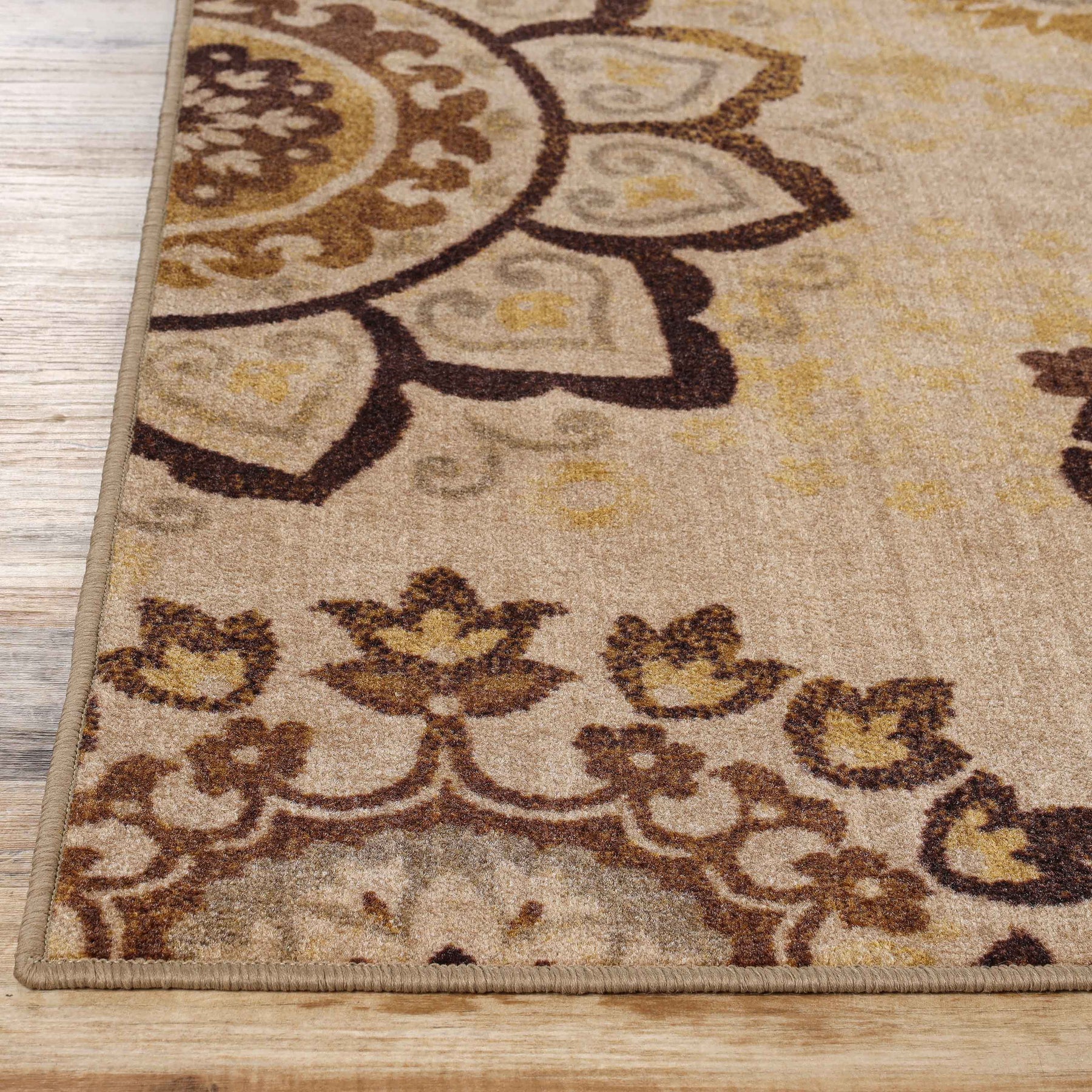 Liena Floral Medallion Non-Slip Washable Area Rug or Runner