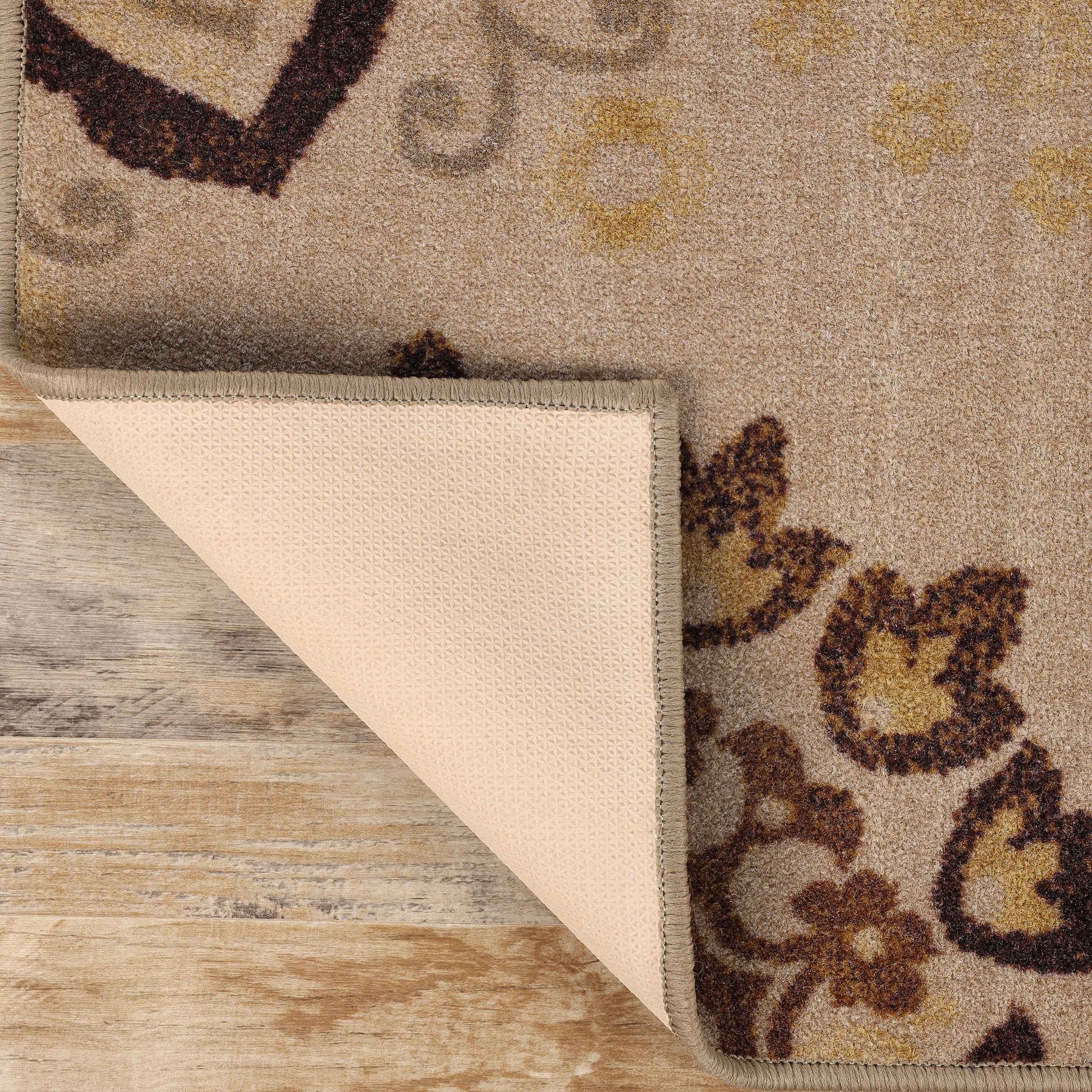 Liena Floral Medallion Non-Slip Washable Area Rug or Runner