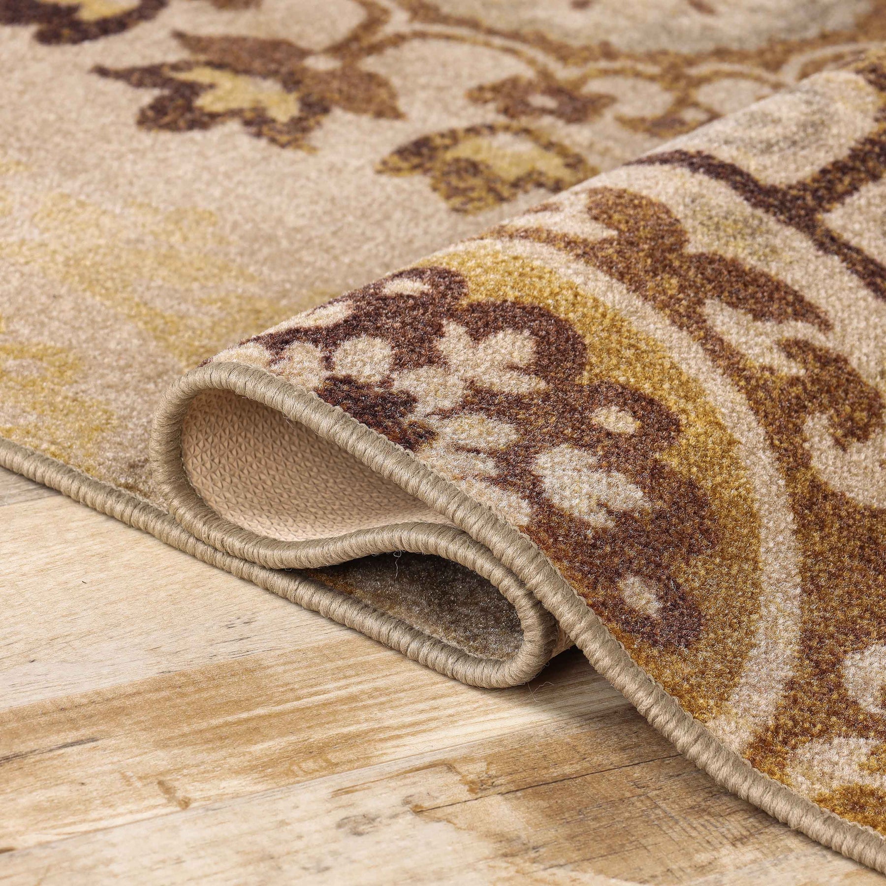 Liena Floral Medallion Non-Slip Washable Area Rug or Runner