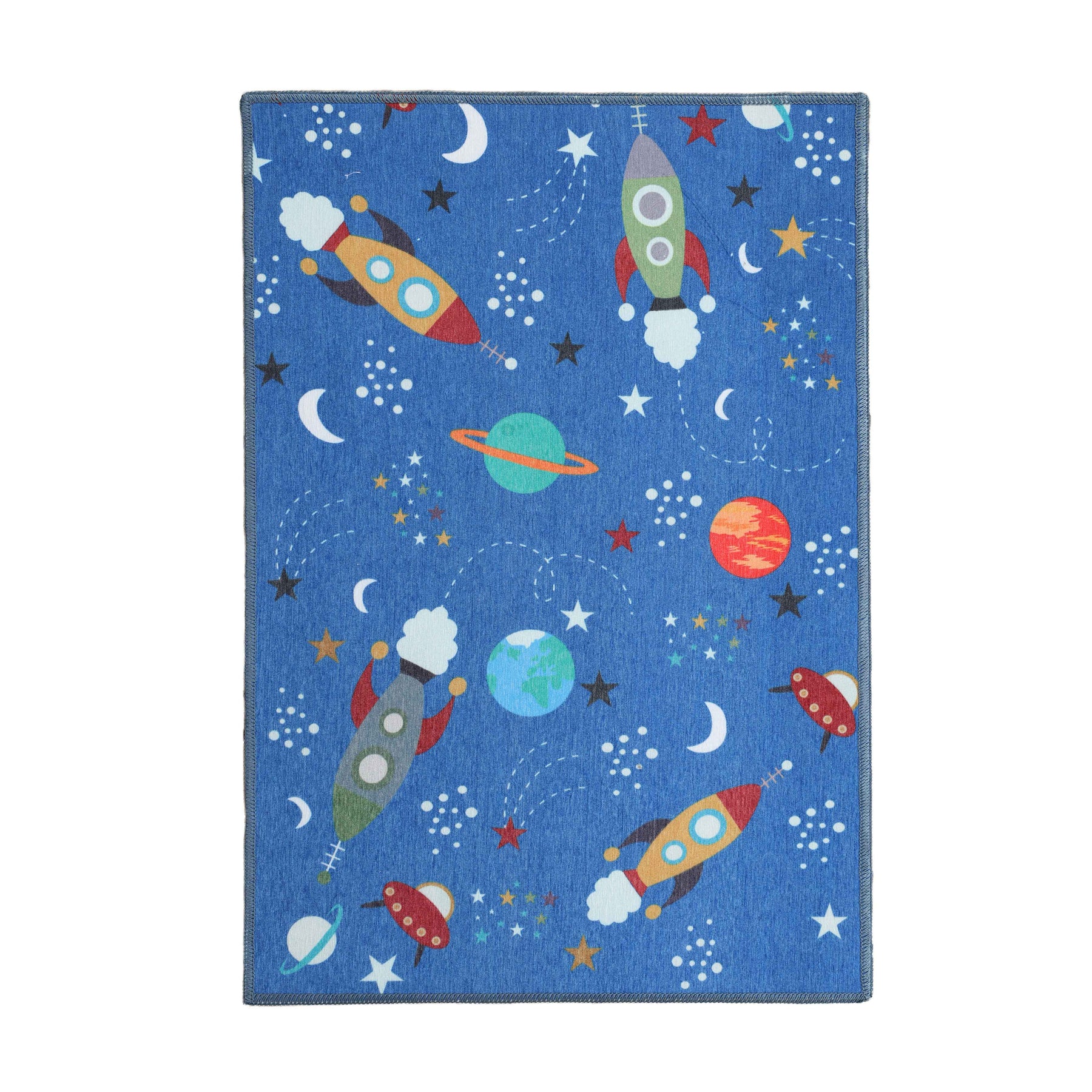Lil' Flyer Non-Slip Kids Playroom Nursery Washable Indoor Area Rug