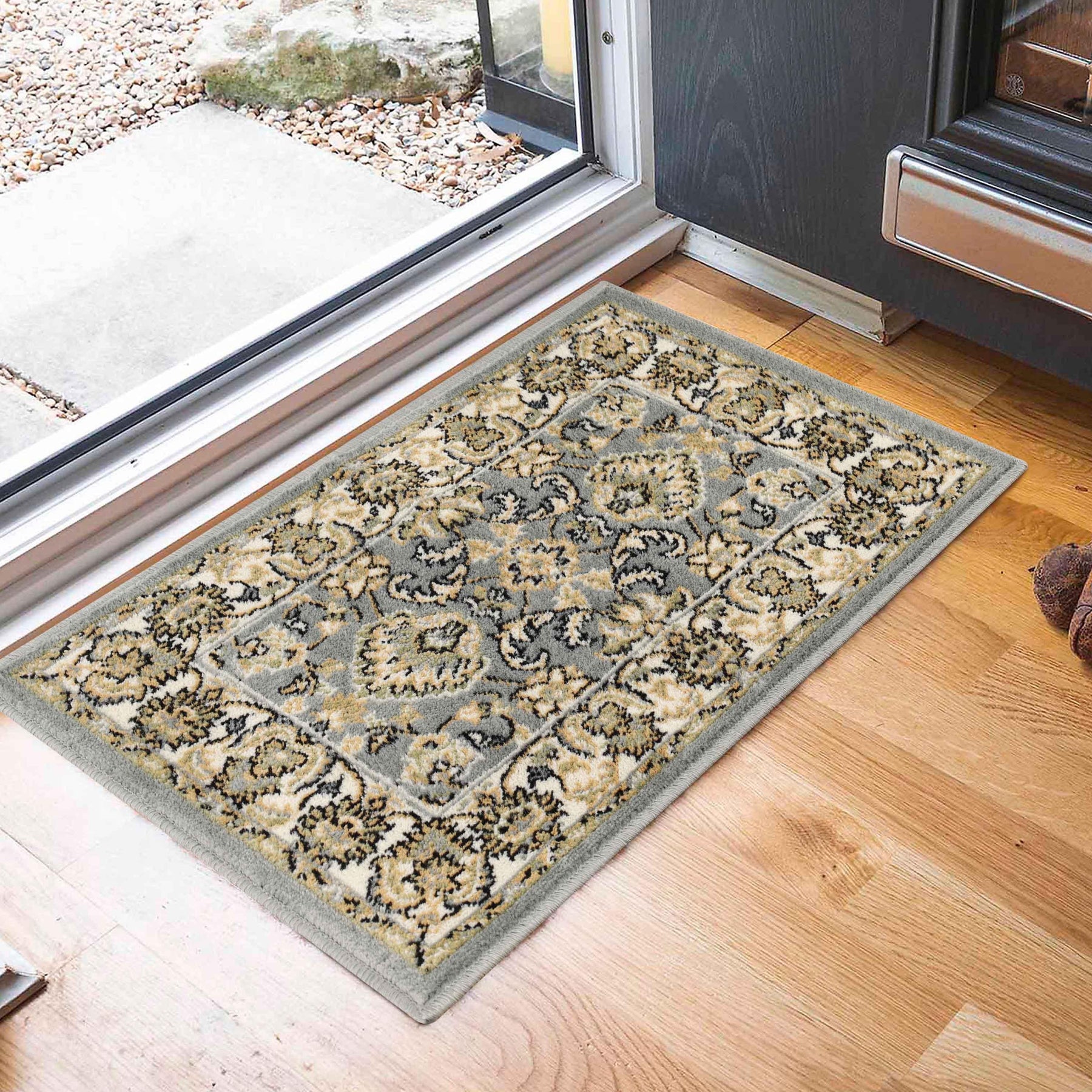 Lille Traditional Elegant Floral Textured Indoor Area Rug