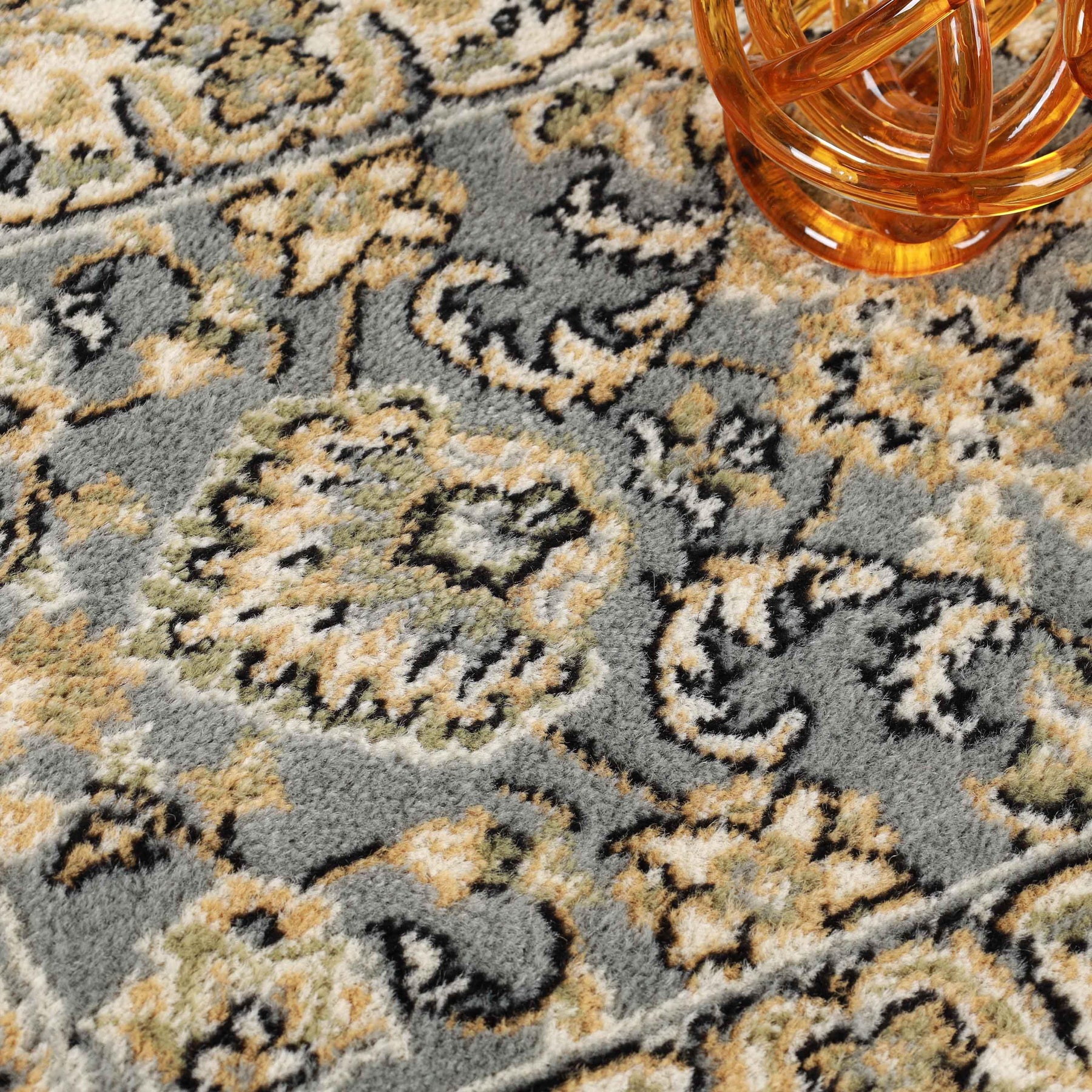 Lille Traditional Elegant Floral Textured Indoor Area Rug