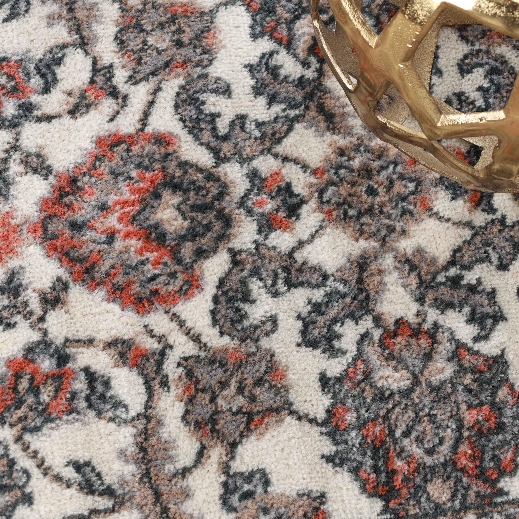 Lille Traditional Elegant Floral Textured Indoor Area Rug