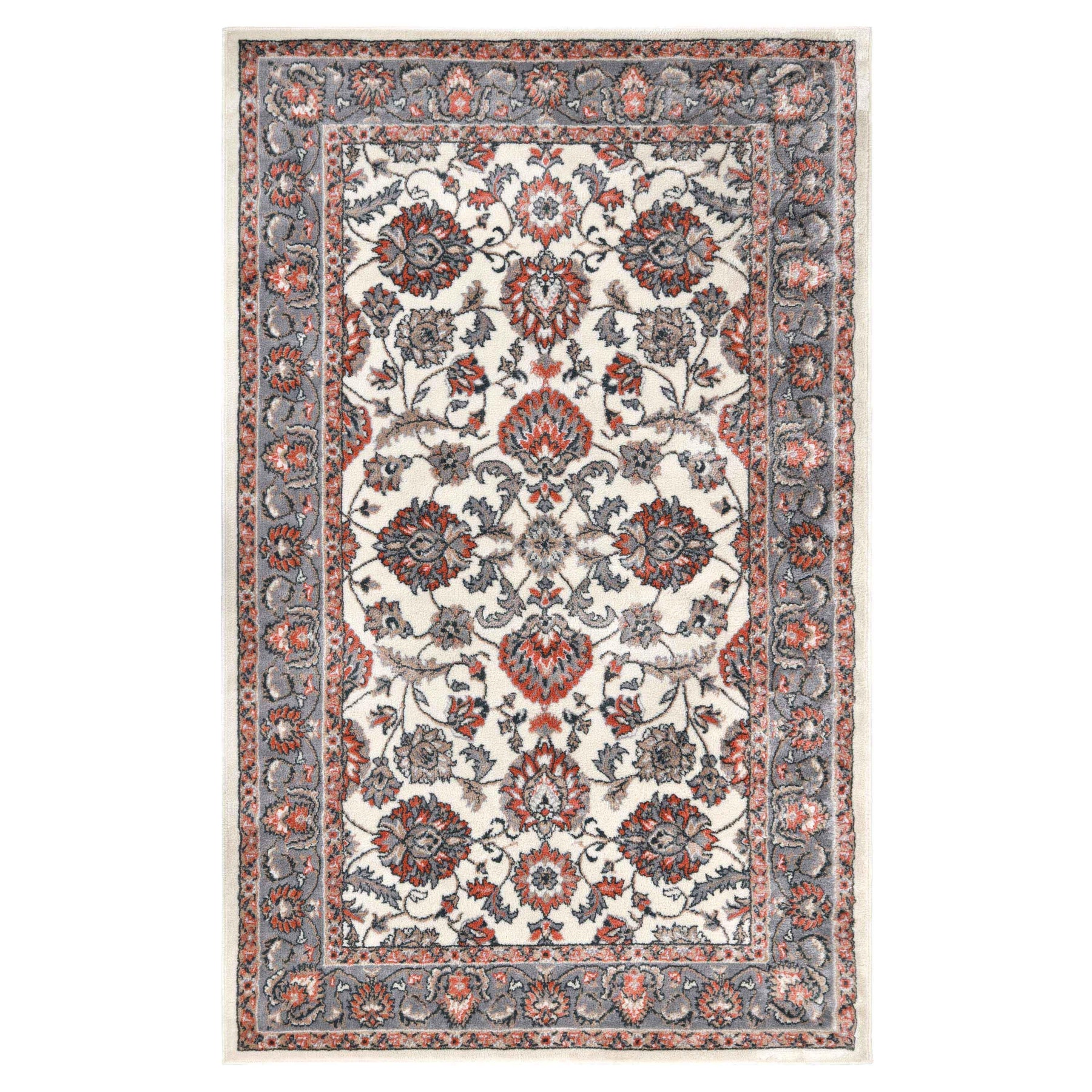 Lille Traditional Elegant Floral Textured Indoor Area Rug