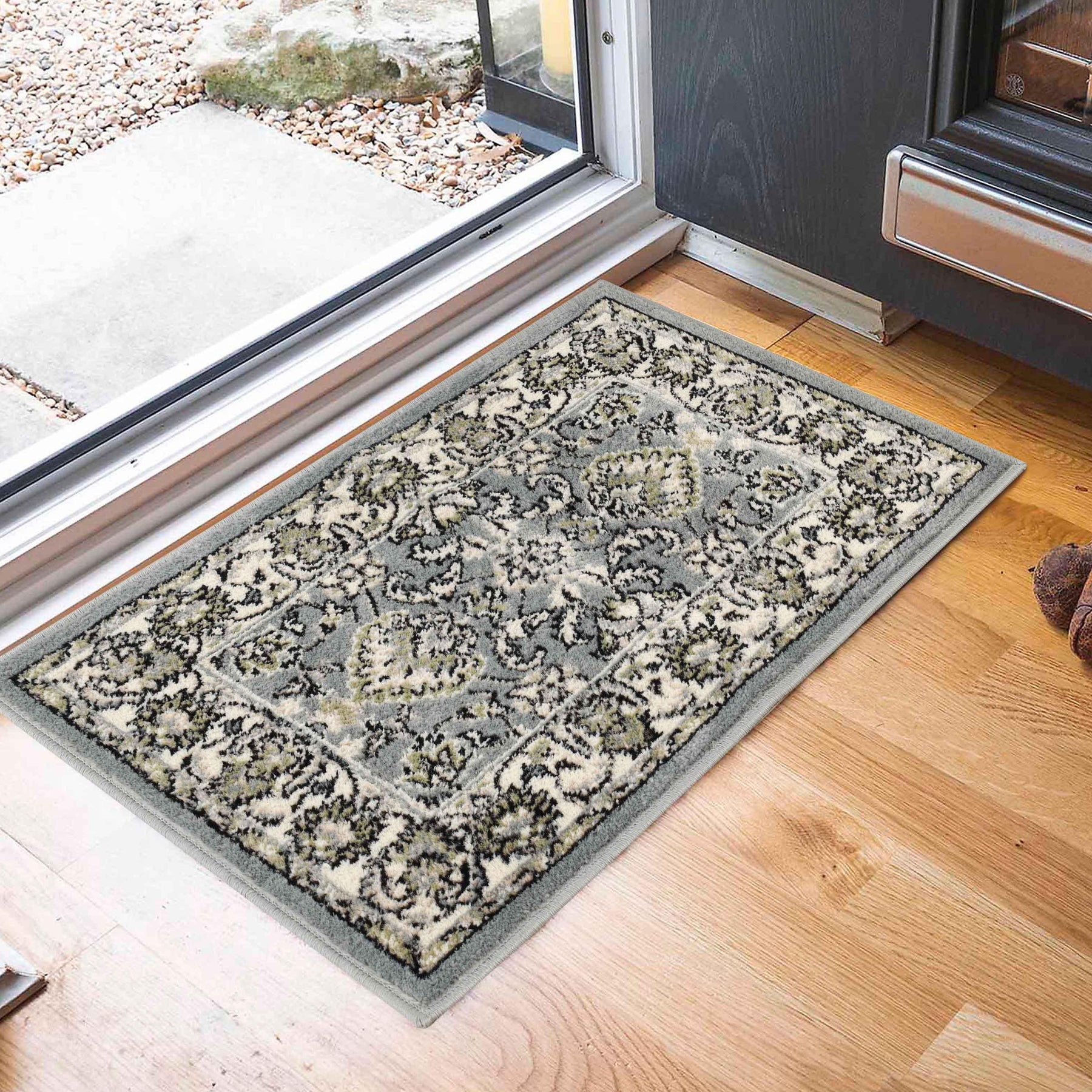 Lille Traditional Elegant Floral Textured Indoor Area Rug