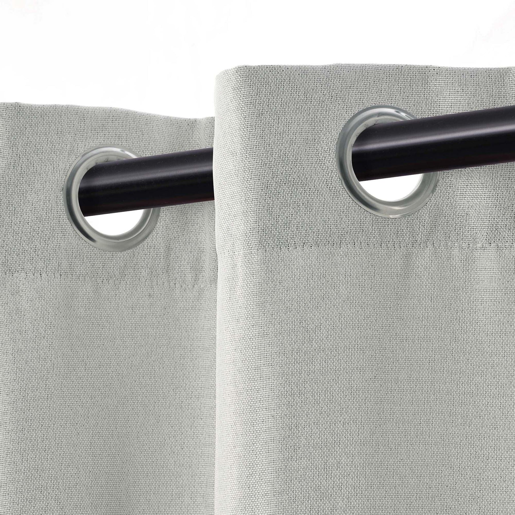 Linen Pattern Washable Room Darkening Blackout Curtain Set 42" - 8 Pieces