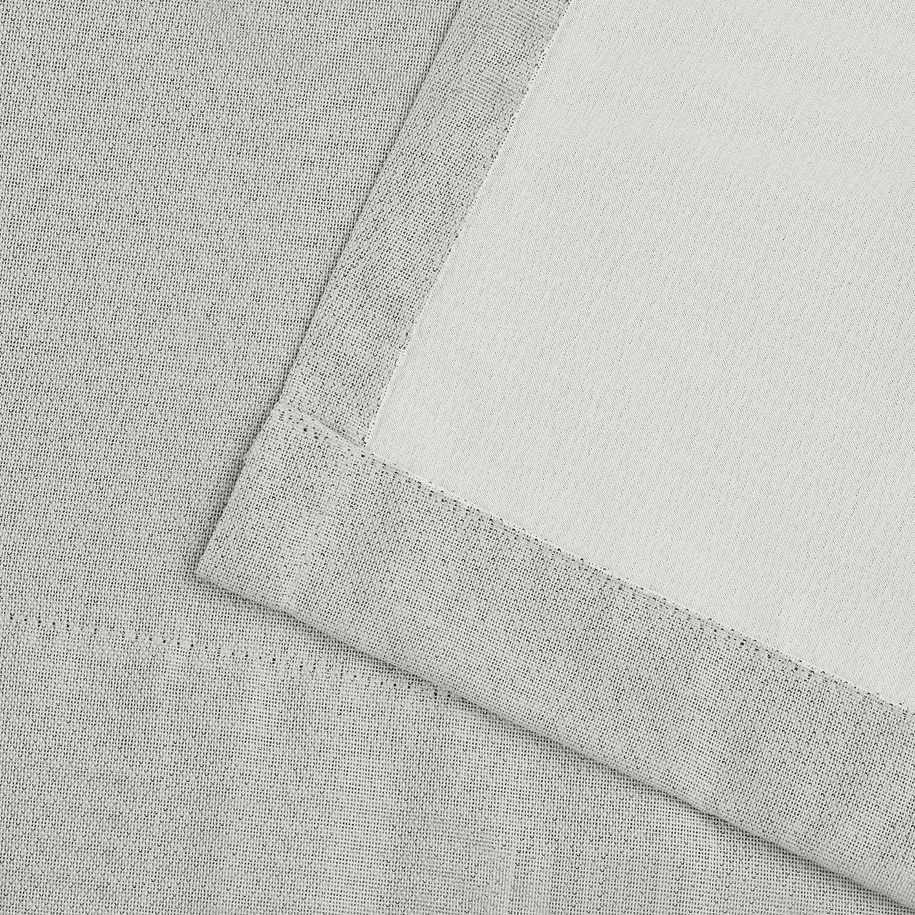 Linen Pattern Washable Room Darkening Blackout Curtain Set 42" - 8 Pieces