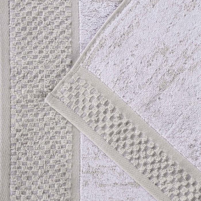 Lodie Cotton Jacquard Solid and Two-Toned Bath Towel Set of 4