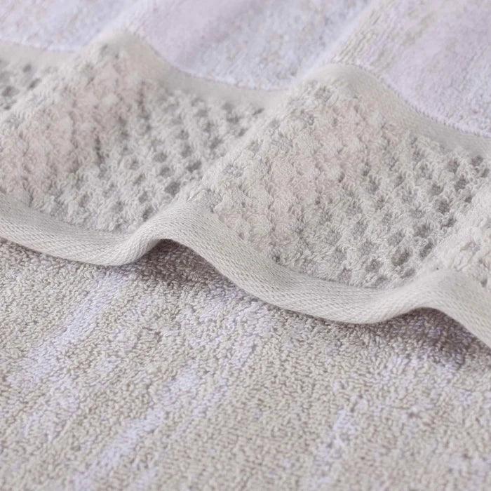 Lodie Cotton Jacquard Solid and Two-Toned Bath Towel Set of 4