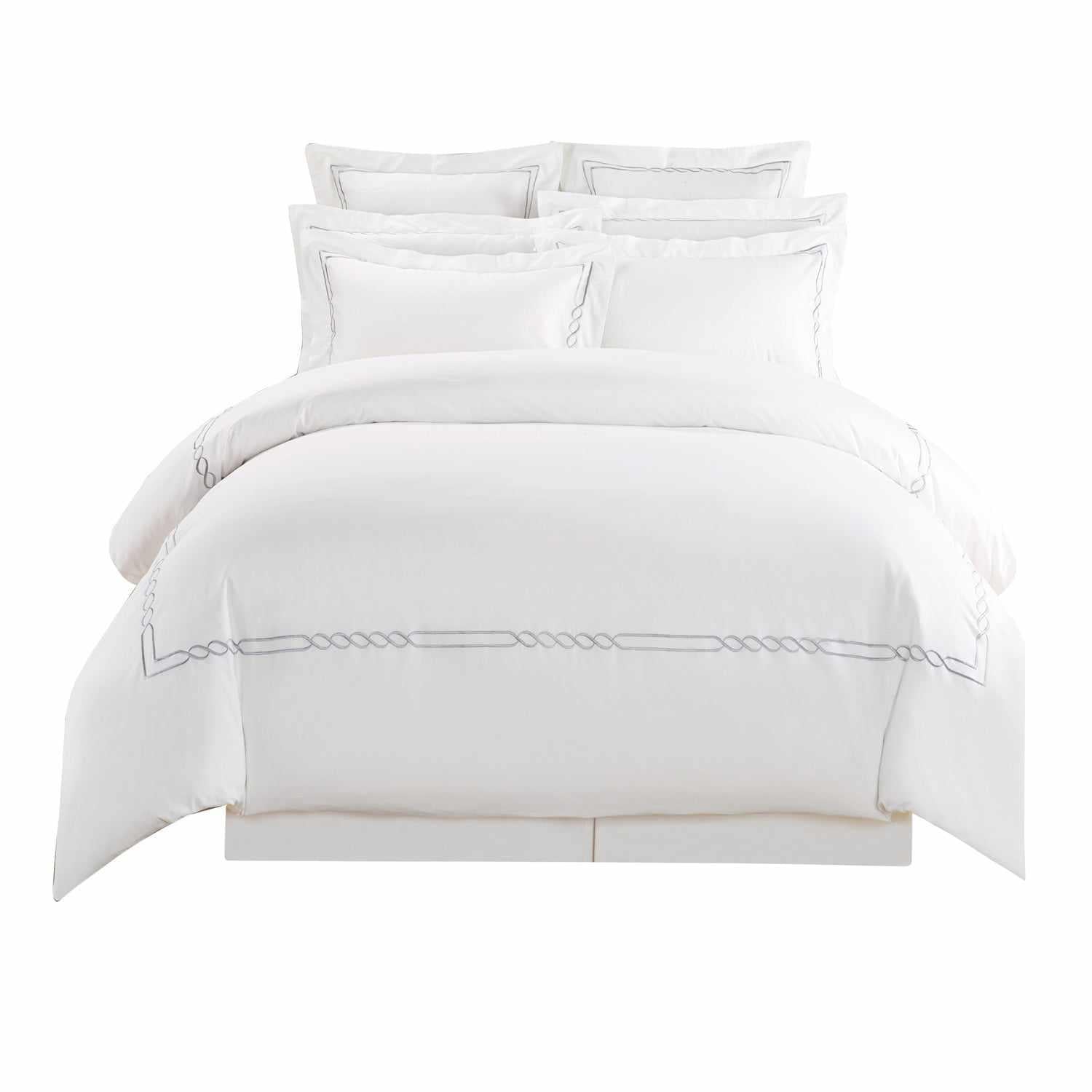 Lorenz Embroidered Cotton Duvet Cover Set