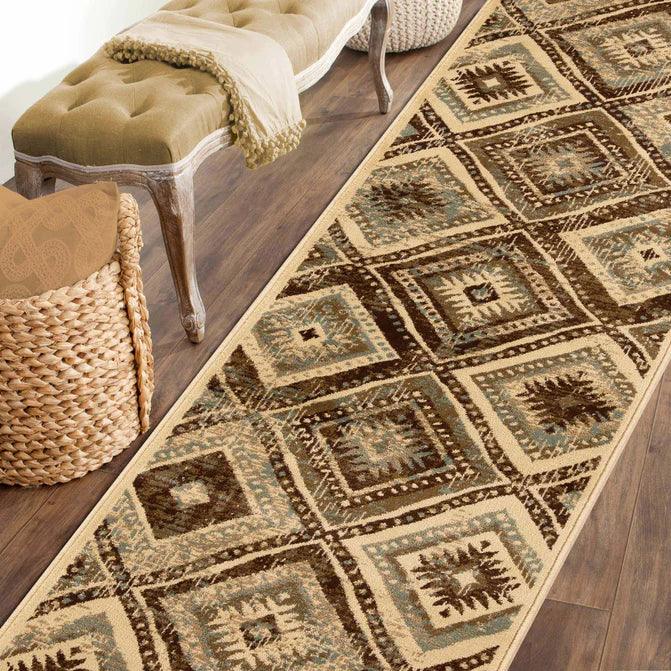 Losange Southwestern Diamonds Indoor Area Rugs or Runner Rug
