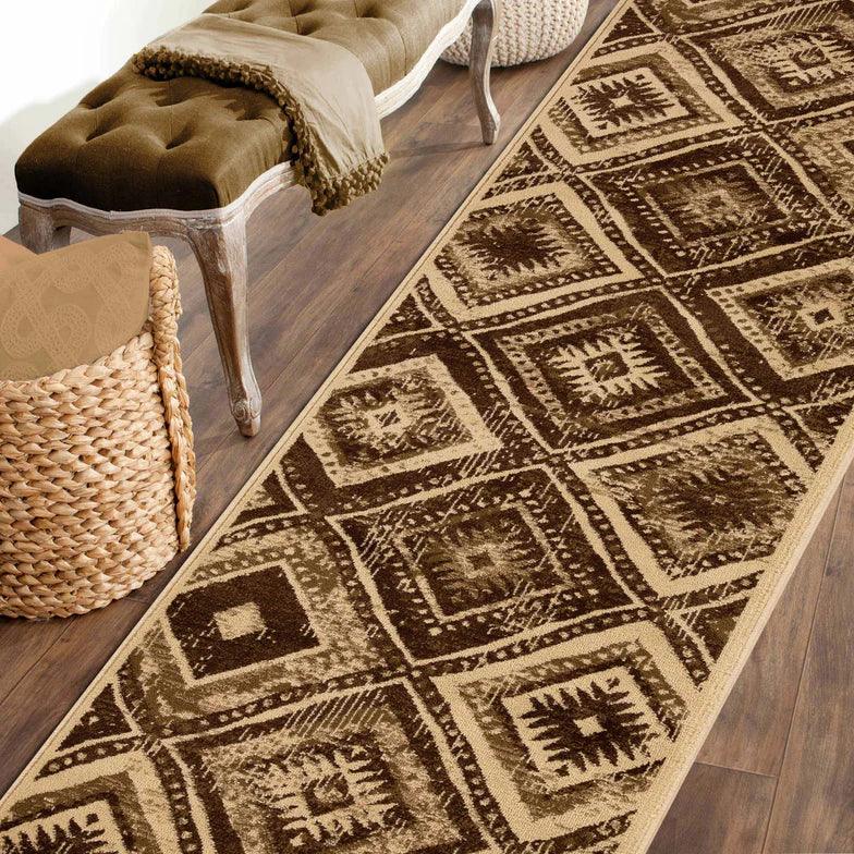 Losange Southwestern Diamonds Indoor Area Rugs or Runner Rug
