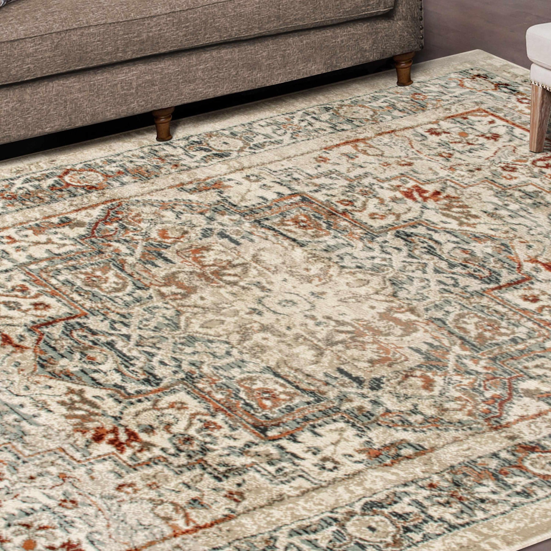 Lucida Distressed Medallion Area Rug