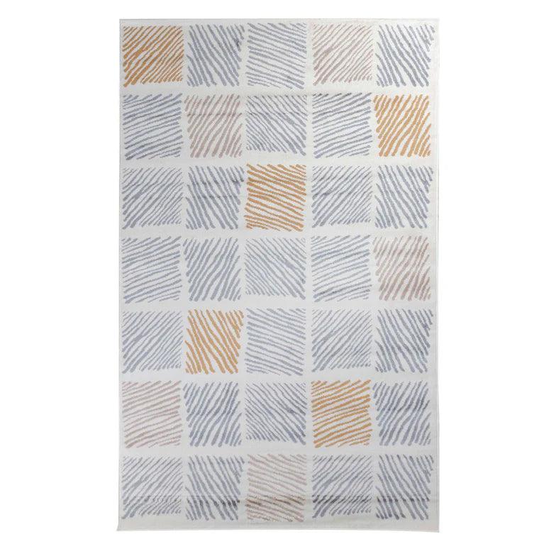 Lysandra Geometric Indoor Area Rugs Or Runner Rug Grey