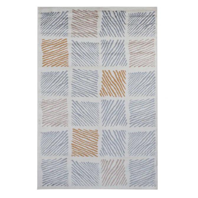 Lysandra Geometric Indoor Area Rugs Or Runner Rug Grey