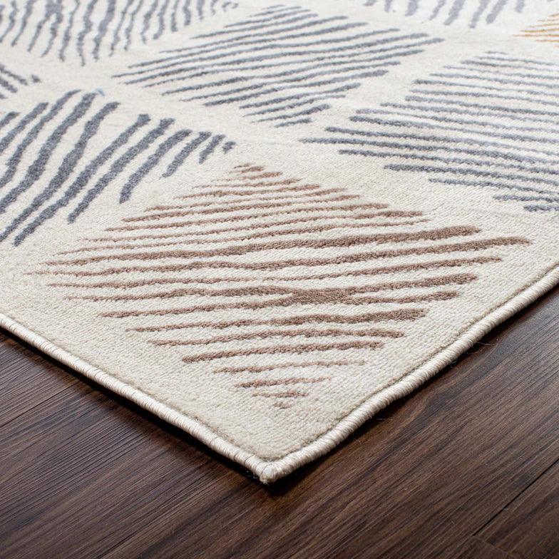 Lysandra Geometric Indoor Area Rugs Or Runner Rug Grey
