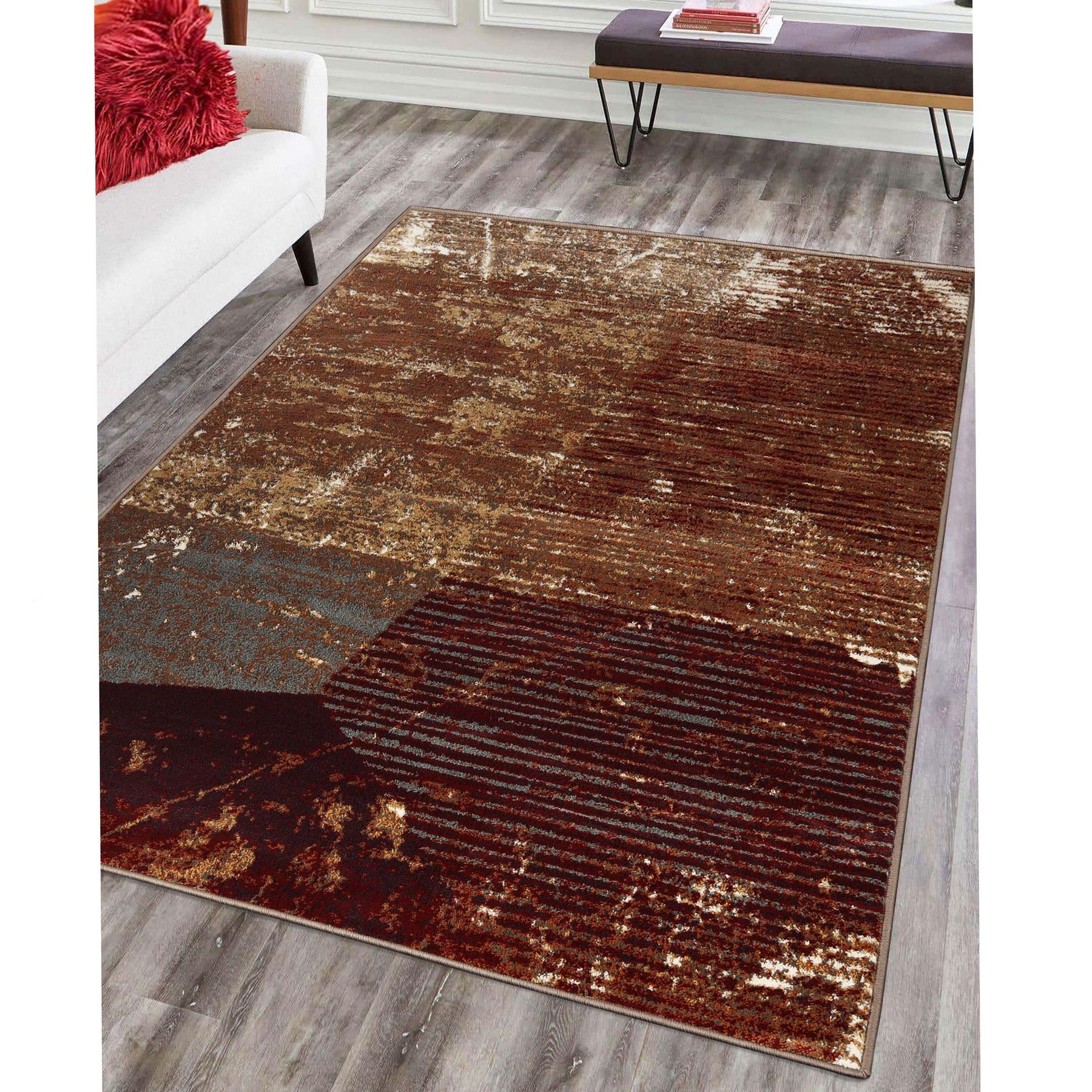 Mabel Transitional Abstract Striped Indoor Area Rugs or Runner Rug