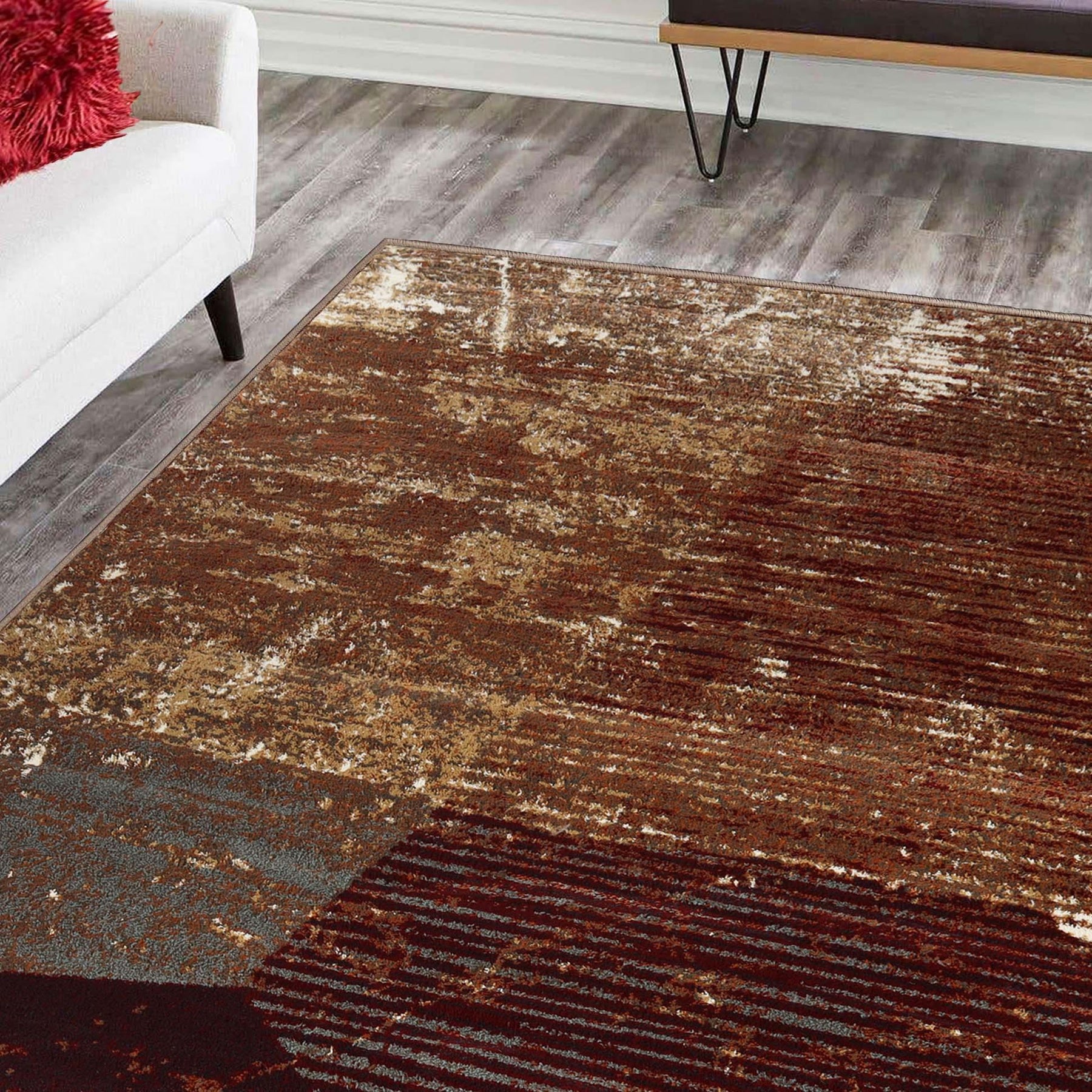 Mabel Transitional Abstract Striped Indoor Area Rugs or Runner Rug