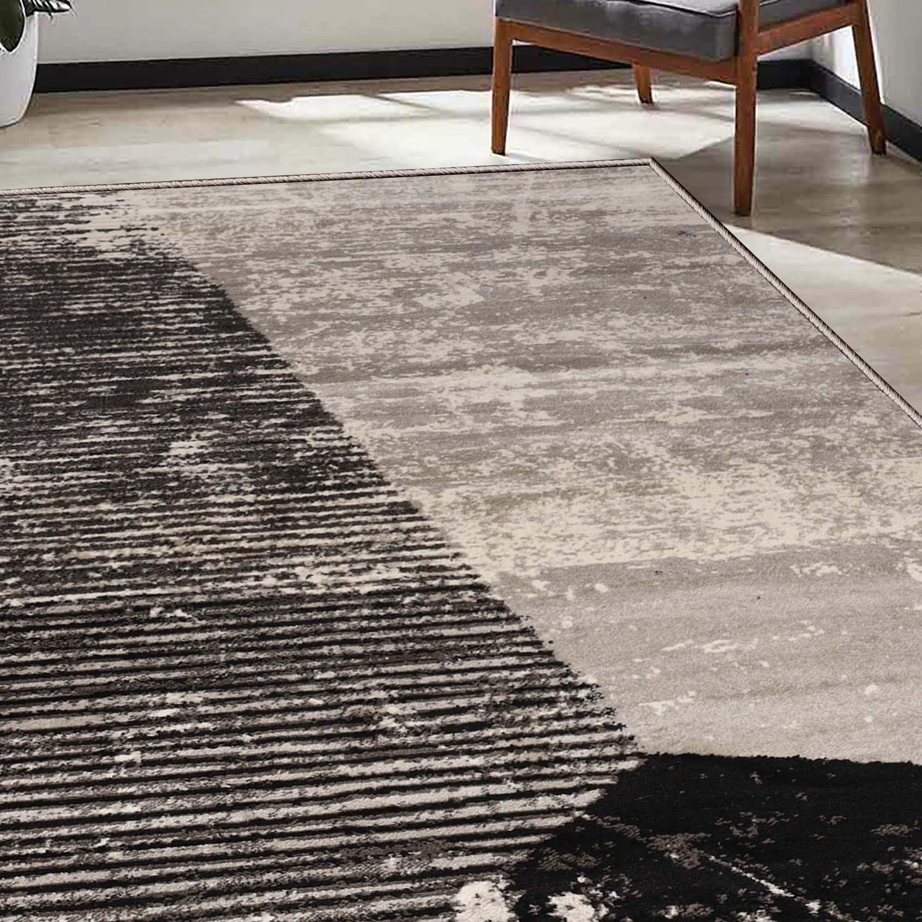 Mabel Transitional Abstract Striped Indoor Area Rugs or Runner Rug