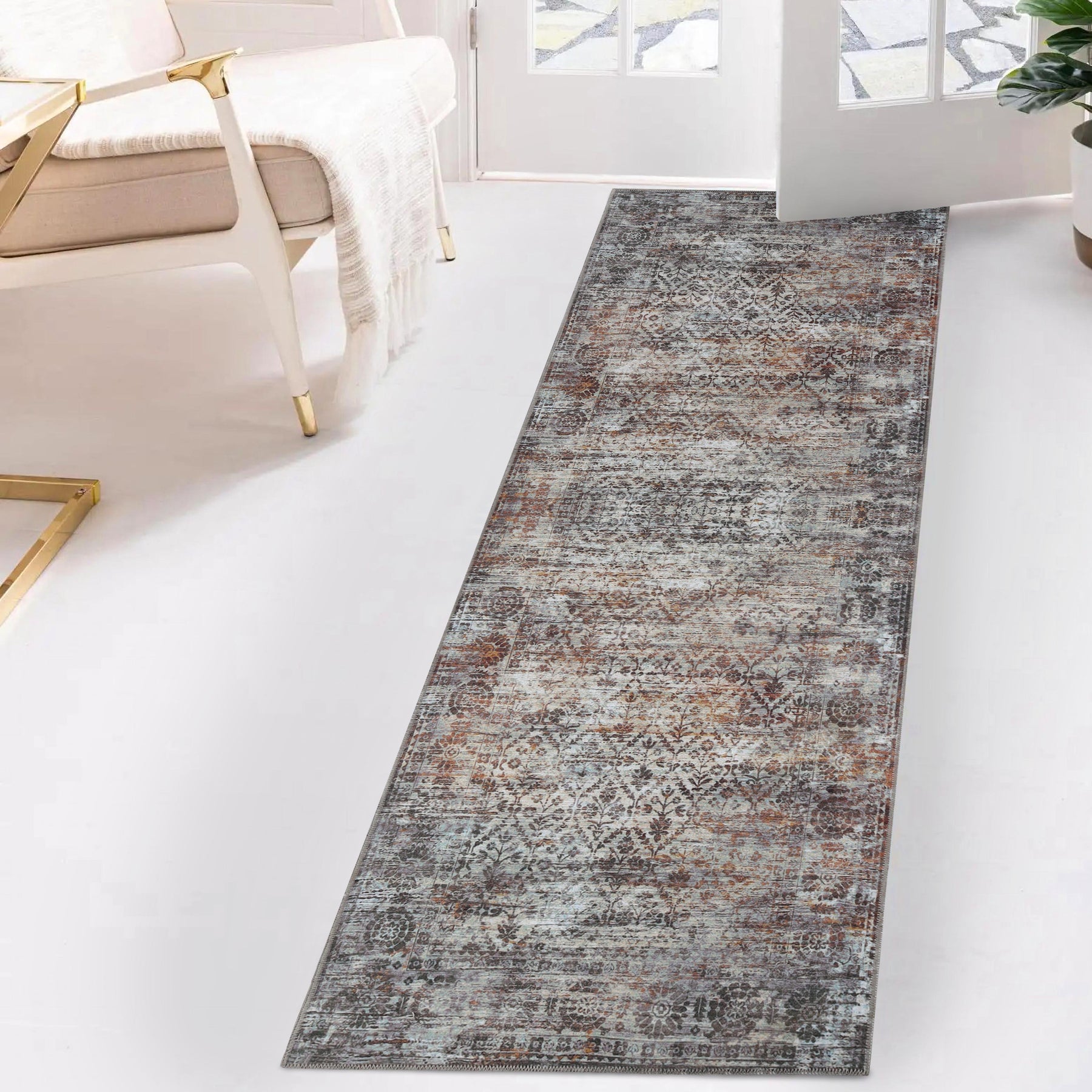 Macaw Diamond Lattice Non-Slip Washable Indoor Area Rugs or Runner Rug