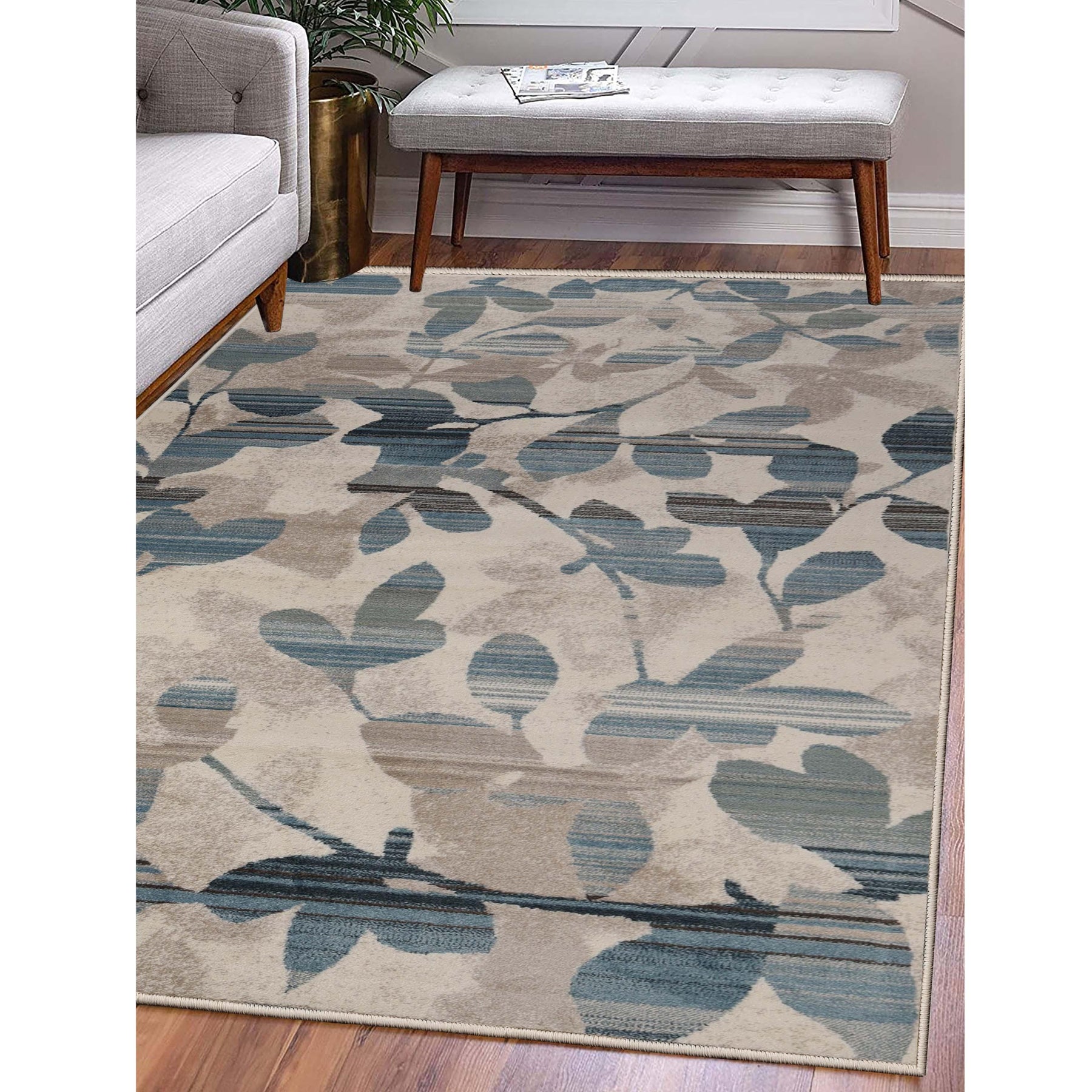 Mahonia Leaf and Vine Indoor Area Rugs or Runner Rug
