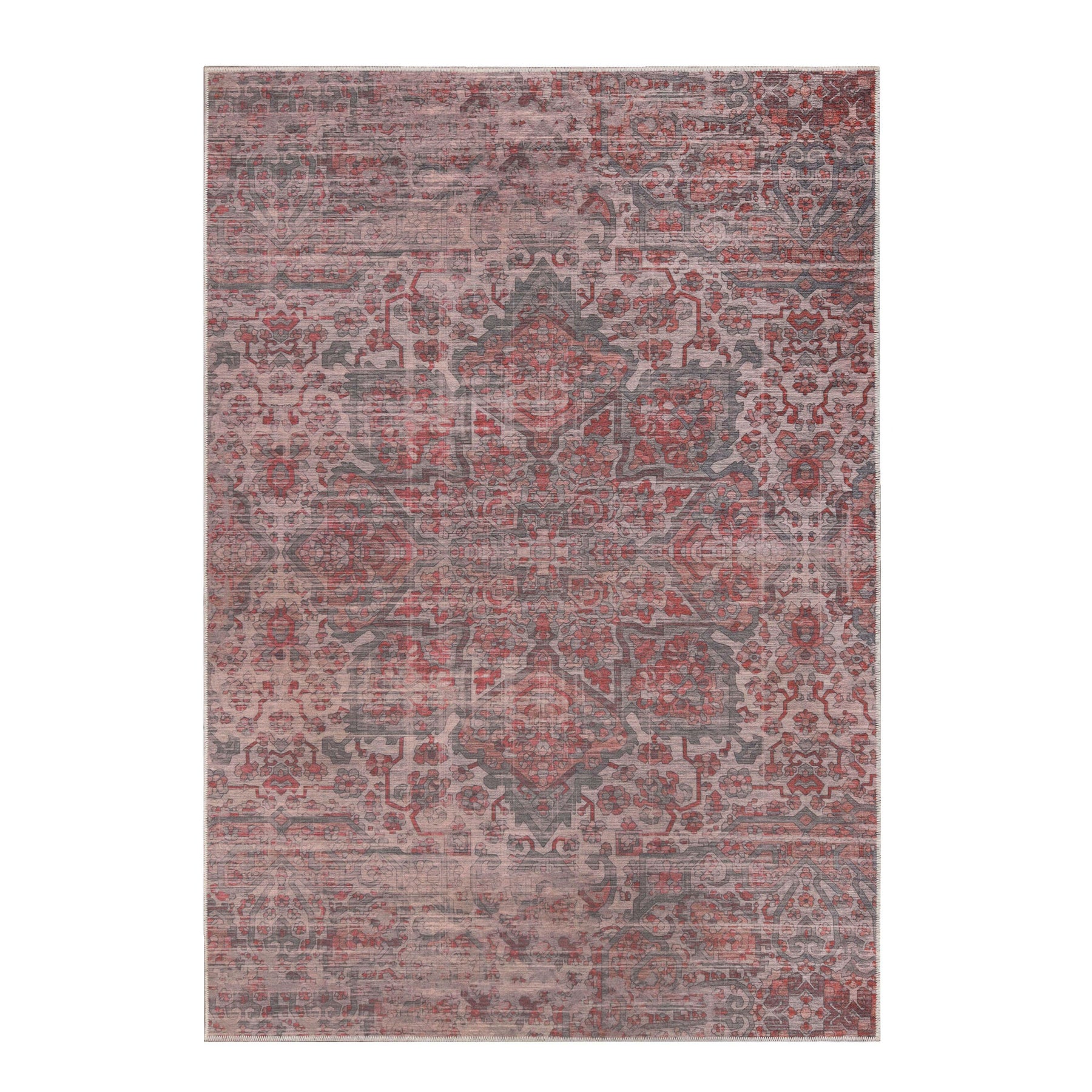 Manakin Bohemian Medallion Non-Slip Washable Indoor Area Rug