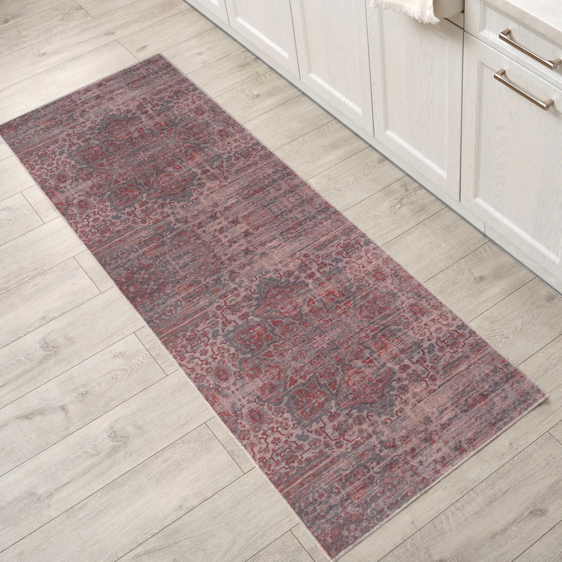 Manakin Bohemian Medallion Non-Slip Washable Indoor Area Rug