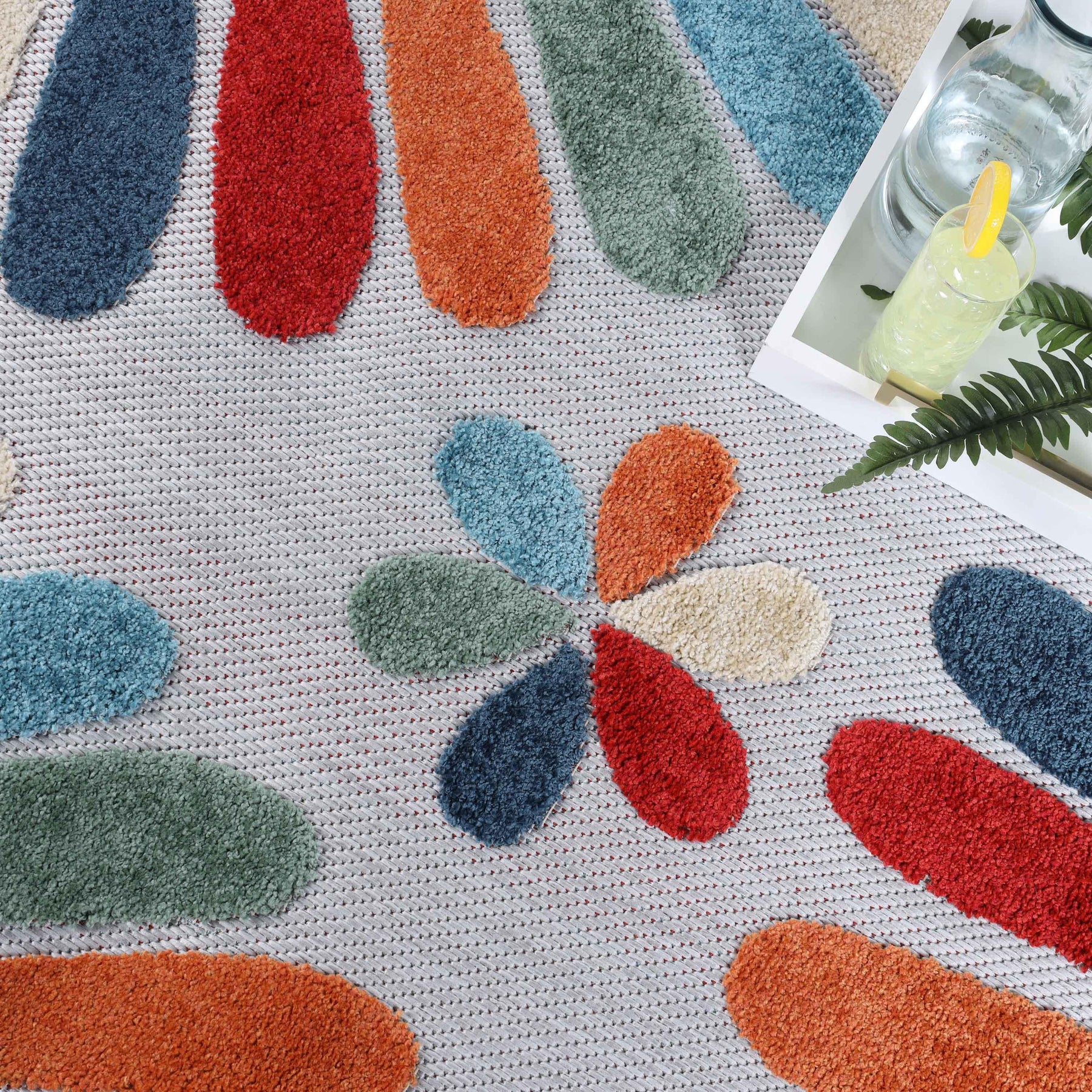 Marigold Oversized Floral Area Rug Transitional Indoor Outdoor Rugs