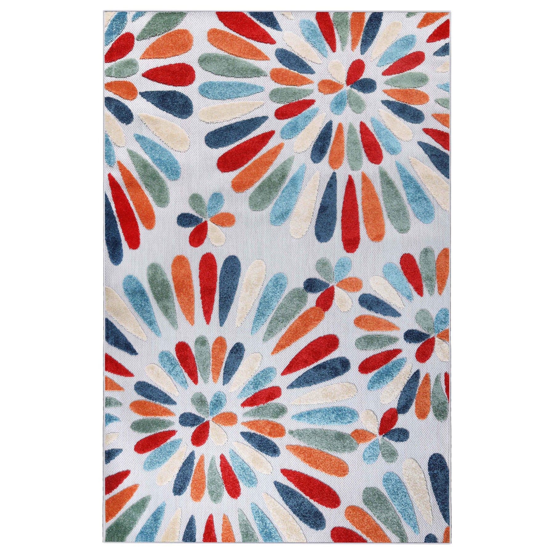 Marigold Oversized Floral Area Rug Transitional Indoor Outdoor Rugs