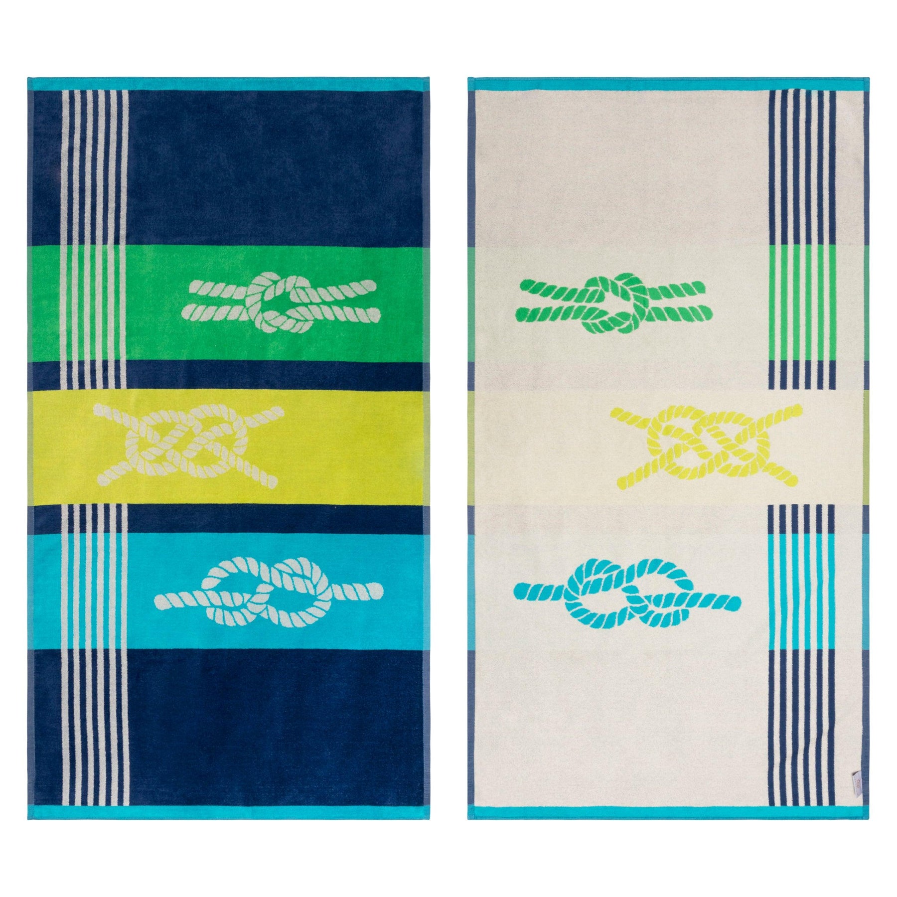 Marine Knots Oversized 2 Piece Beach Towel Set