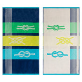 Marine Knots Oversized Cotton Beach Towel Set of 2 Piece