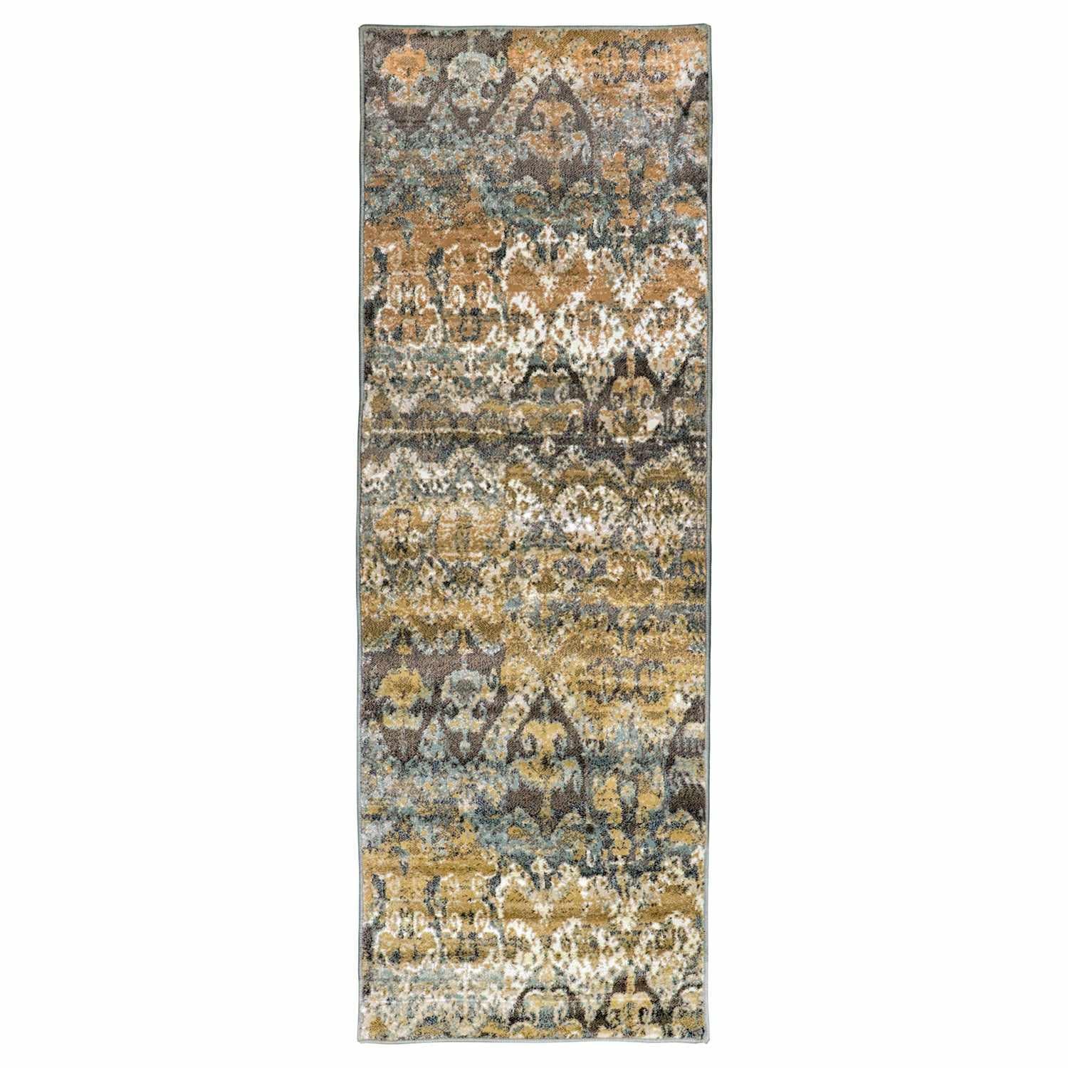 Marseille Distressed Vintage Damask Indoor Area Rug Or Runner